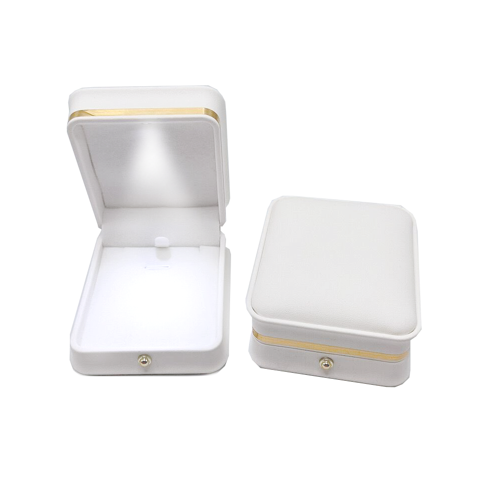 LED Jewelry Box for Necklaces & Earrings - Elegant White Display Case - Perfect for Gift Giving, Travel & Home Storage