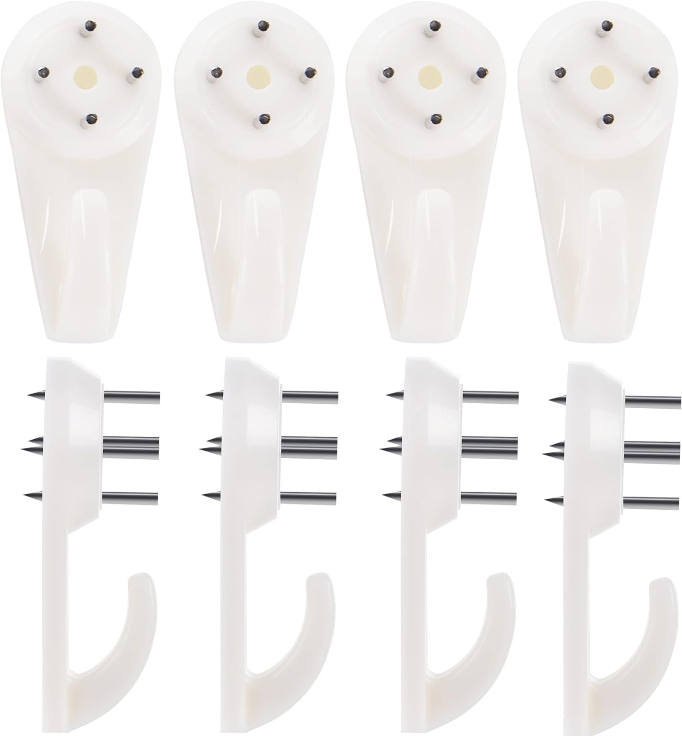 60 Pack PinCute Invisible Nails Wall Hooks - No Drill Picture Hangers for Concrete, Stucco & Cement Walls | Perfect for Hanging Photos, Artwork, Mirrors & Home Decor