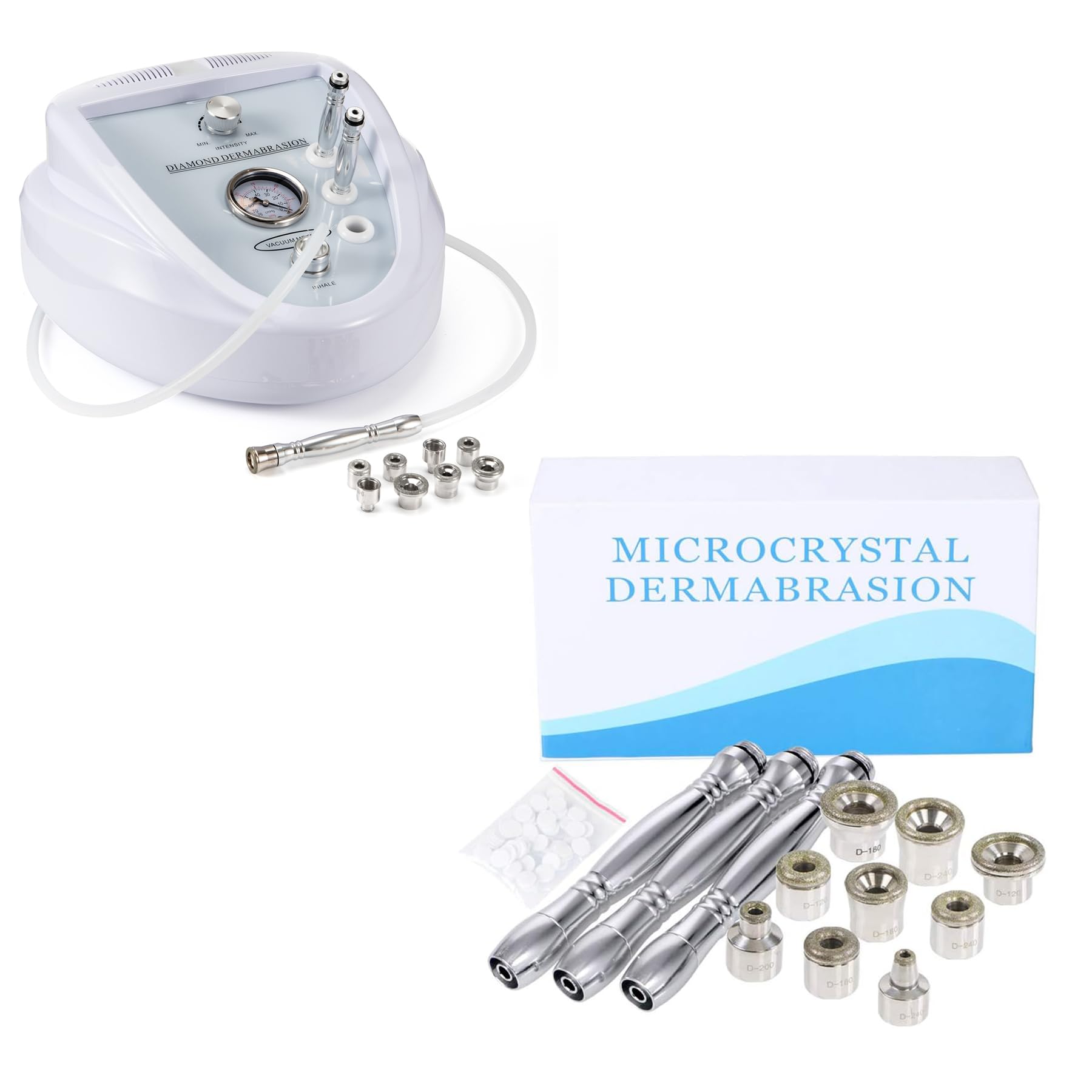Professional Microdermabrasion Machine Kit with Diamond Tips Wands - At-Home Facial Exfoliation for Smooth, Glowing Skin | Perfect for Anti-Aging, Acne Treatment & Skin Rejuvenation