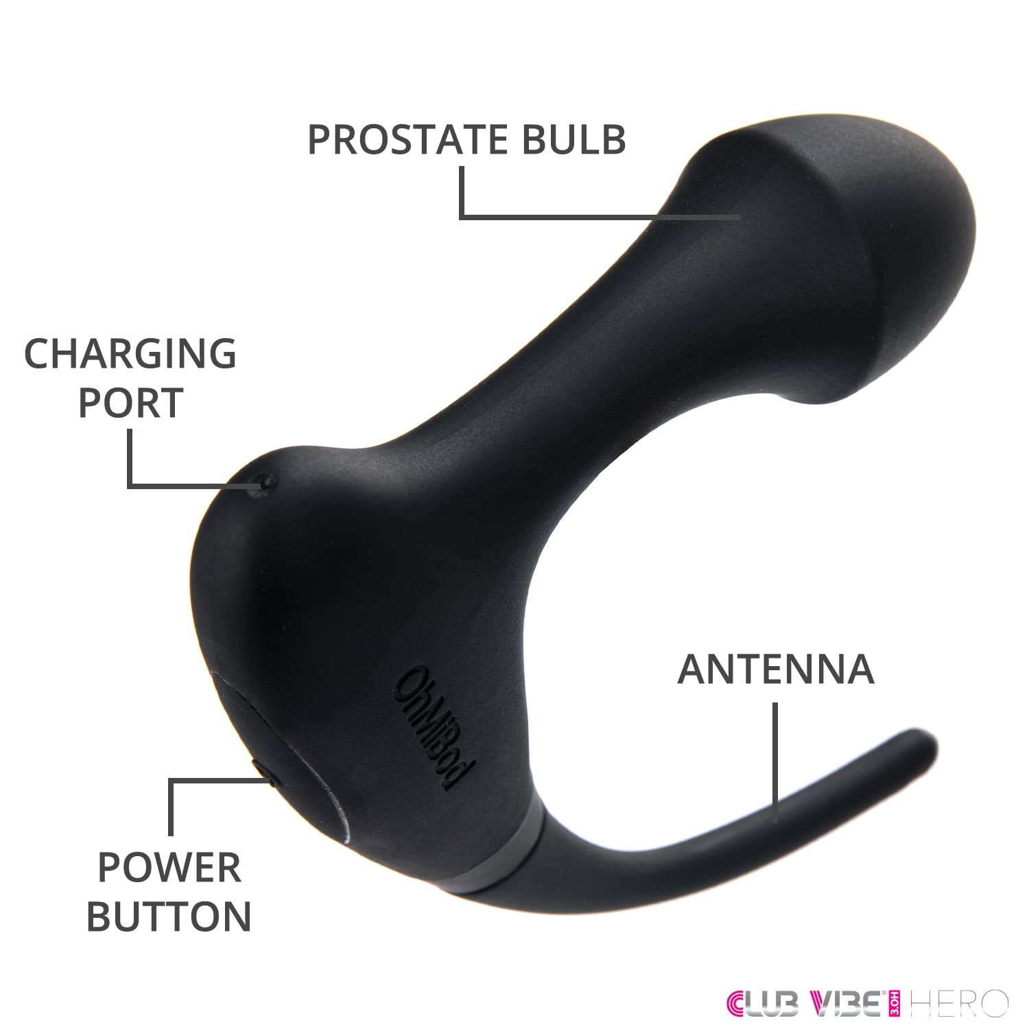 OhMiBod Club Vibe 3.OH Hero Wearable Anal Vibrator with Wireless Remote Control - Rechargeable Vibrating Butt Plug for Women & Couples - 3 Powerful Vibration Modes - Perfect for Home Use, Nightclubs & Parties (Black) - Enhance Intimacy & Spice Up Your Love Life