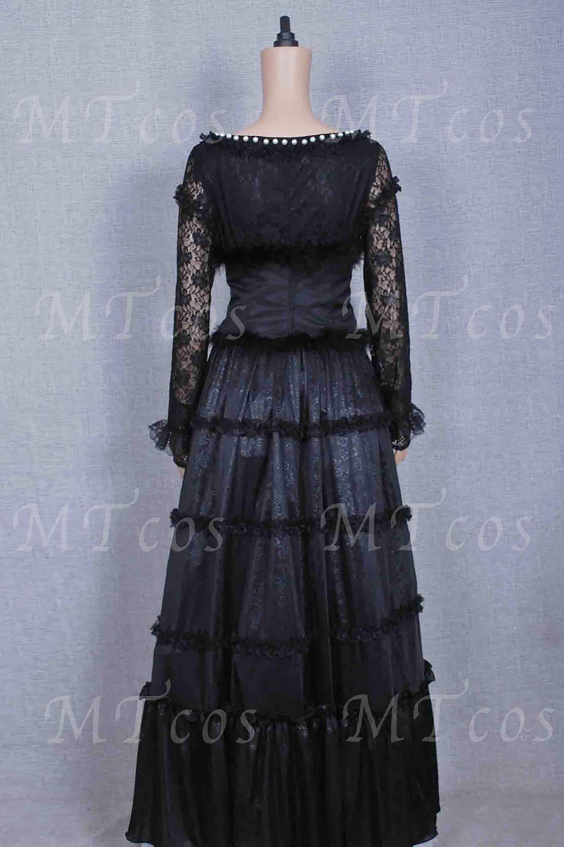 Mrs. Lovett Black Corset Dress - Sweeney Todd Cosplay Costume for Women | Halloween Party, Theater Performance, Gothic Lolita Fashion