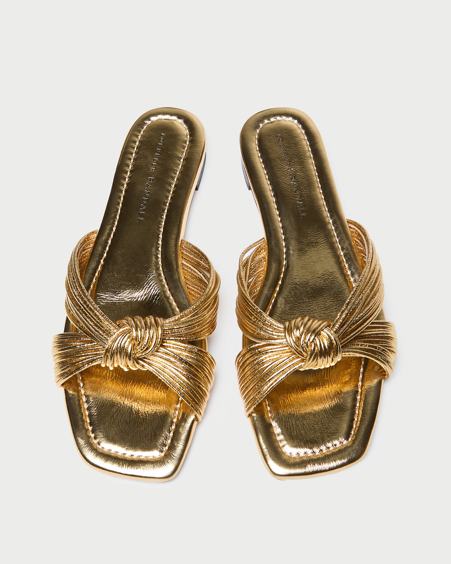 Flossie Champagne Leather Flat Sandal - Women's Comfortable Casual Sandals for Summer, Beach & Vacation Wear