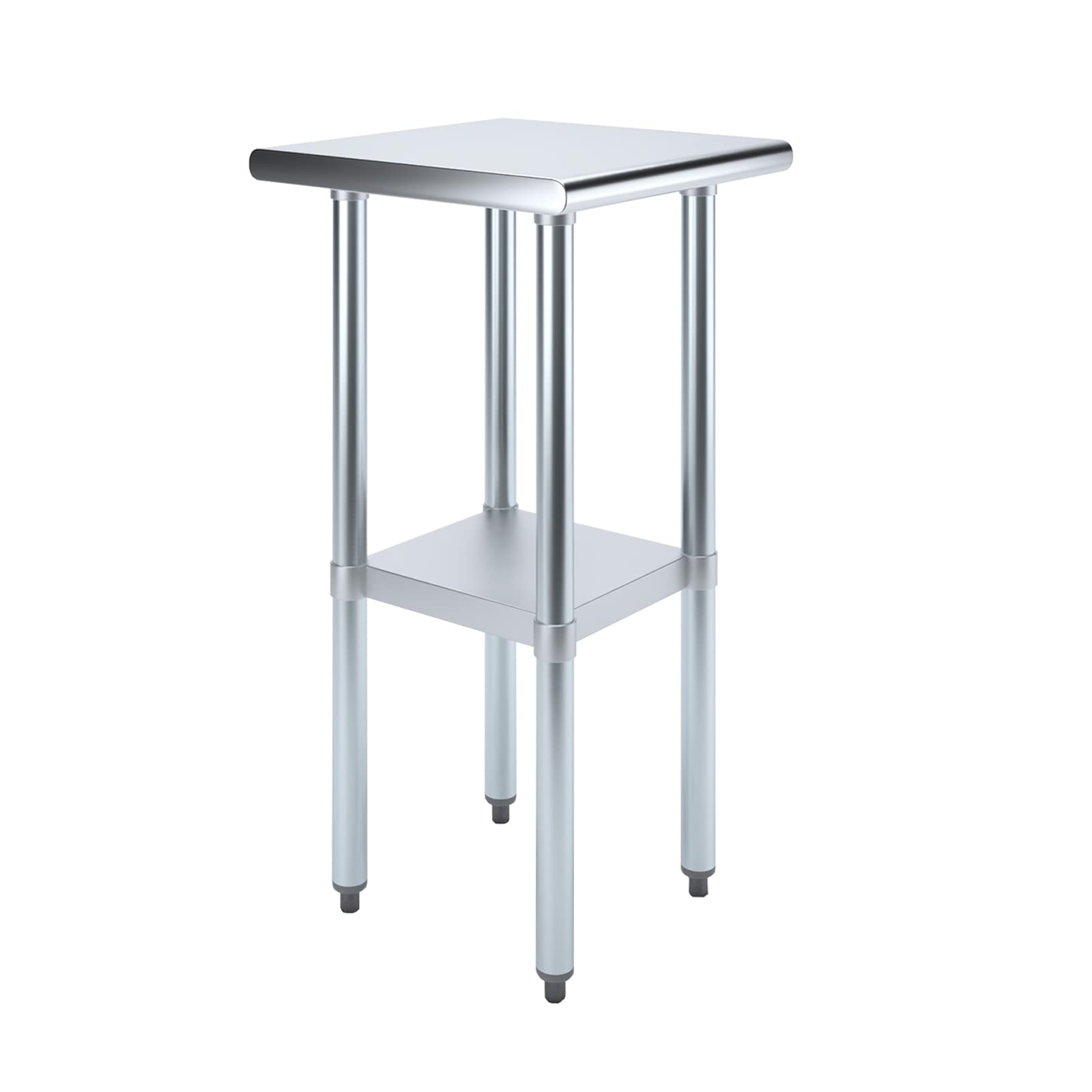 AmGood 18x18 Inch NSF Certified Stainless Steel Kitchen Prep Table - Heavy Duty Metal Utility Work Table for Commercial Restaurants, Food Prep, and Home Kitchen Use