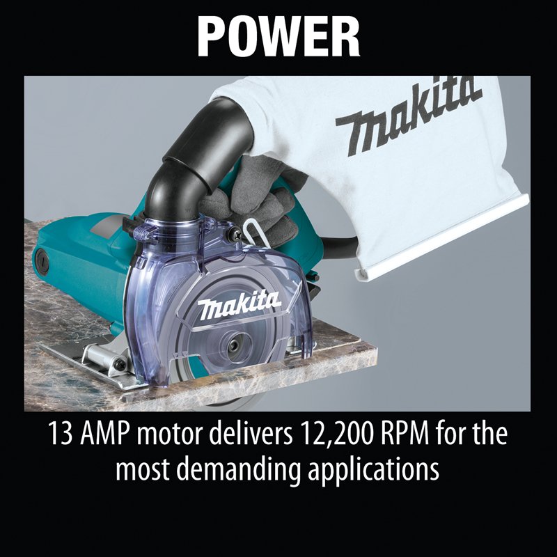 5-Inch Dry Masonry Saw with Dust Extraction - Perfect for Concrete Cutting, Tile Removal & Masonry Work