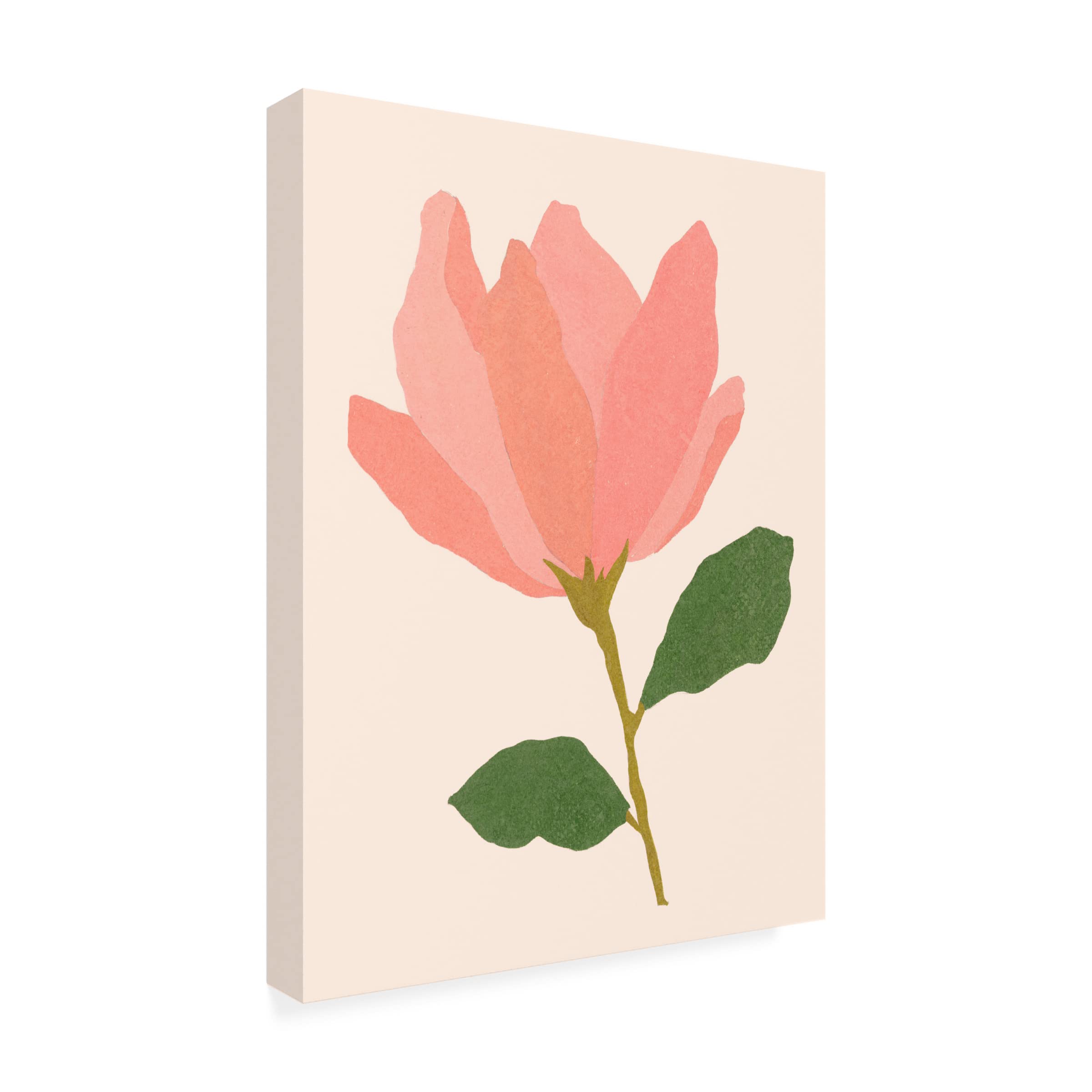 Melissa Wang 'Magnolien I' Floral Canvas Wall Art Print - 35x47 Inches - Elegant Home Decor for Living Room, Bedroom & Office