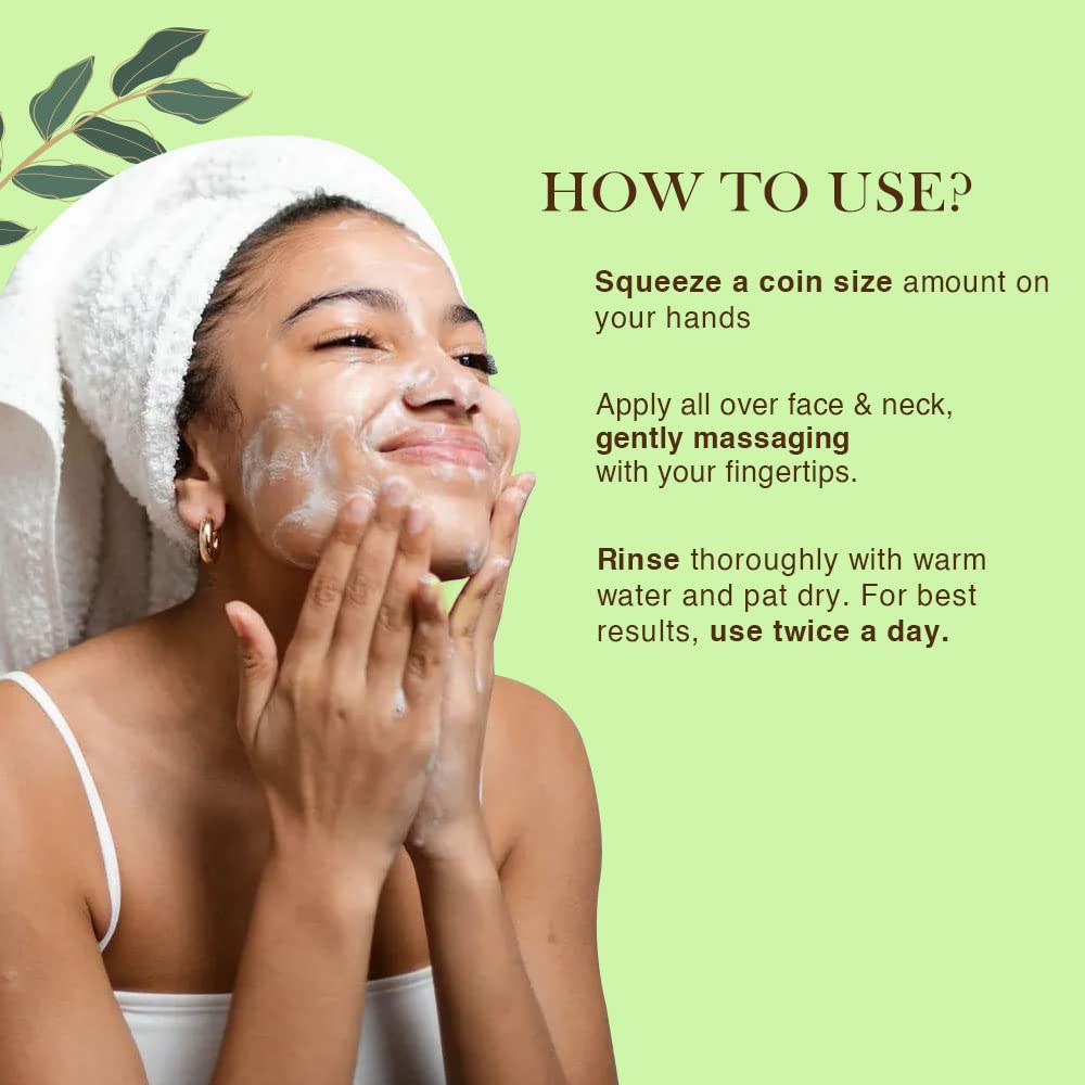 Richfeel Naturals Charcoal & Mint Facial Cleanser 100g - Deep Pore Cleansing for Oily & Acne-Prone Skin - Perfect for Daily Skincare Routine & Travel