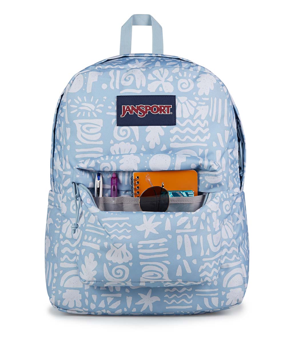 JanSport SuperBreak Plus Backpack - Lightweight Durable School & Travel Backpack with Laptop Sleeve - Perfect for College, Work & Outdoor Adventures - Coastal Curiosities Design