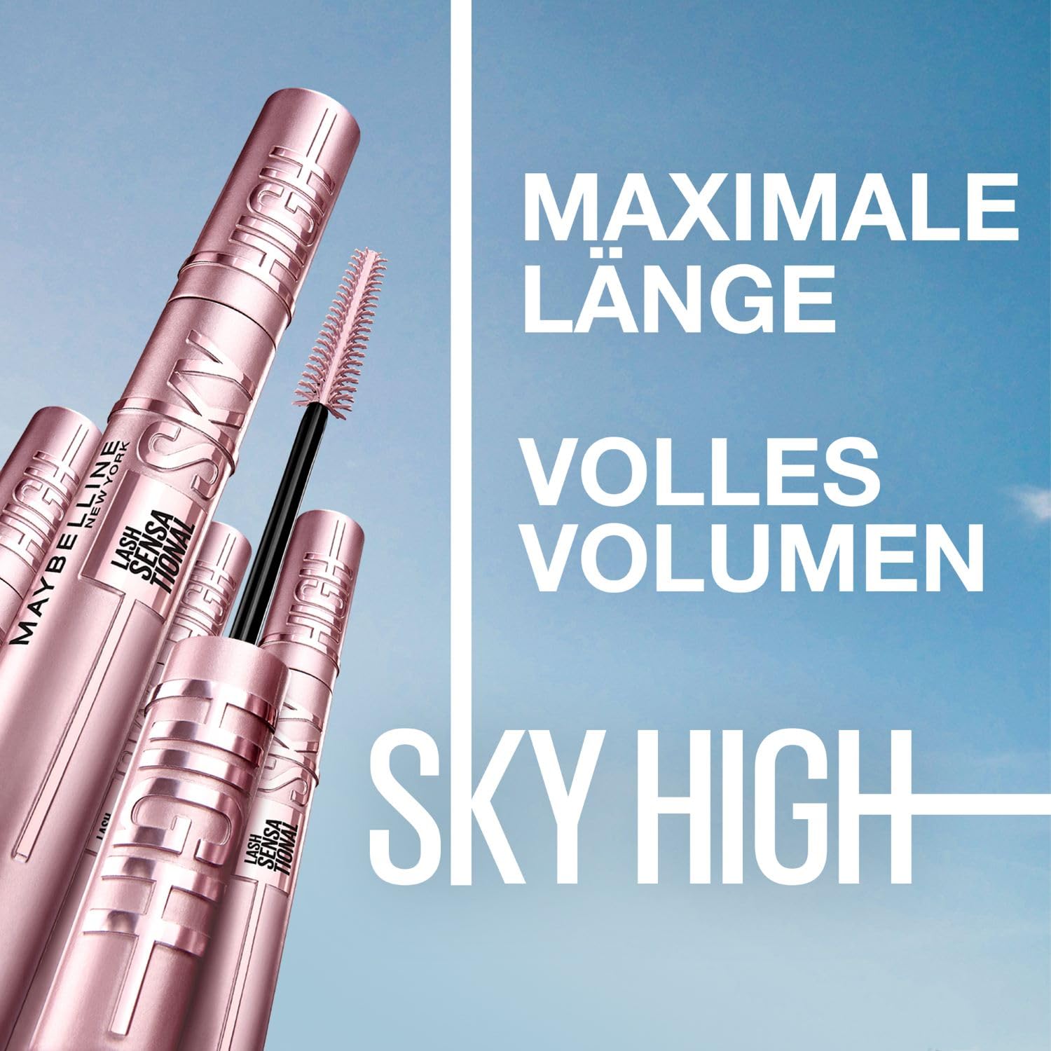 Maybelline New York Lash Sensational Sky High Mascara - Black for Extreme Length & Volume, 0.24 Fl Oz | Perfect for Daytime Glam & Night Out Looks