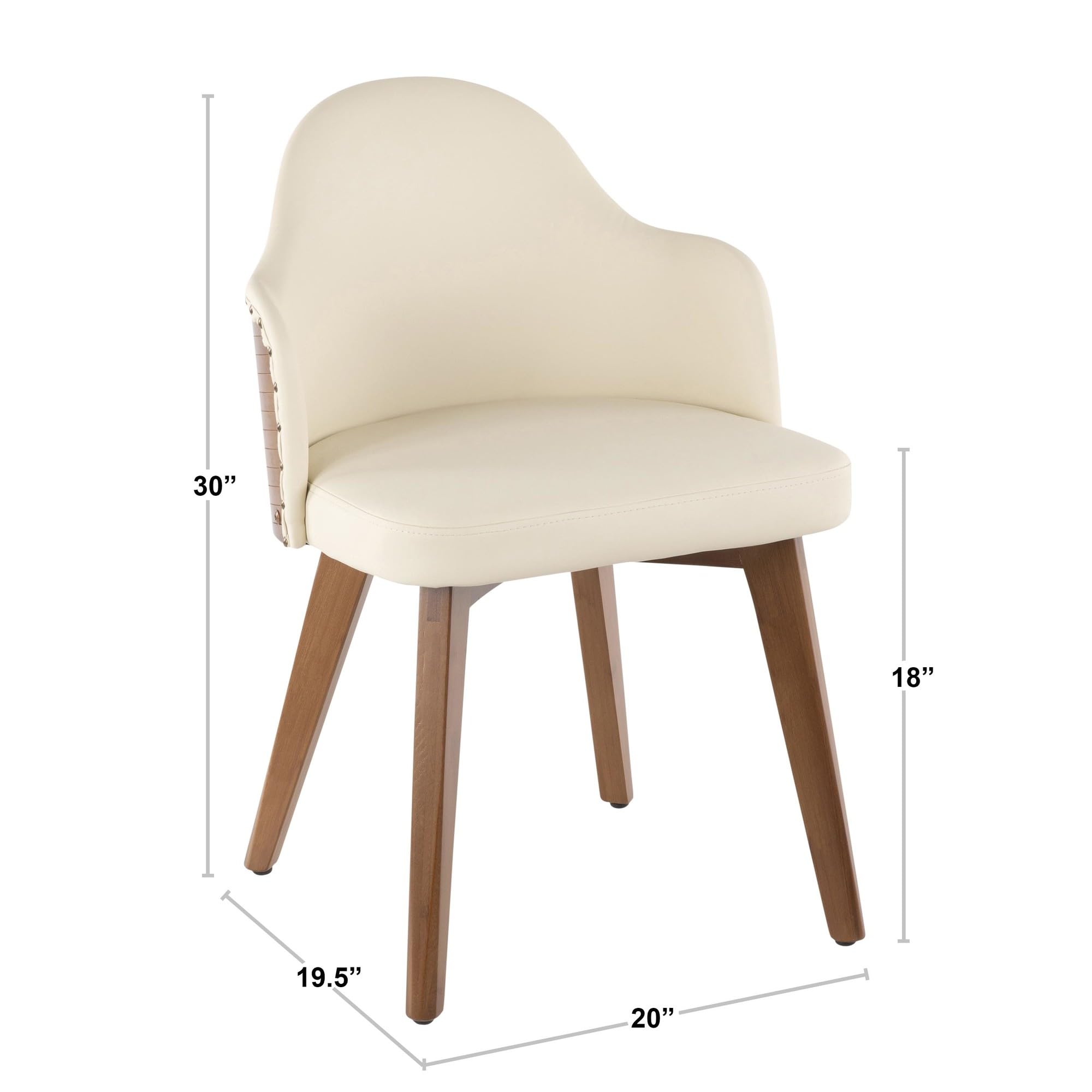 LumiSource Ahoy Mid-Century Modern Upholstered Dining Chair - Stylish Kitchen & Dining Table Chairs for Home & Restaurant Use
