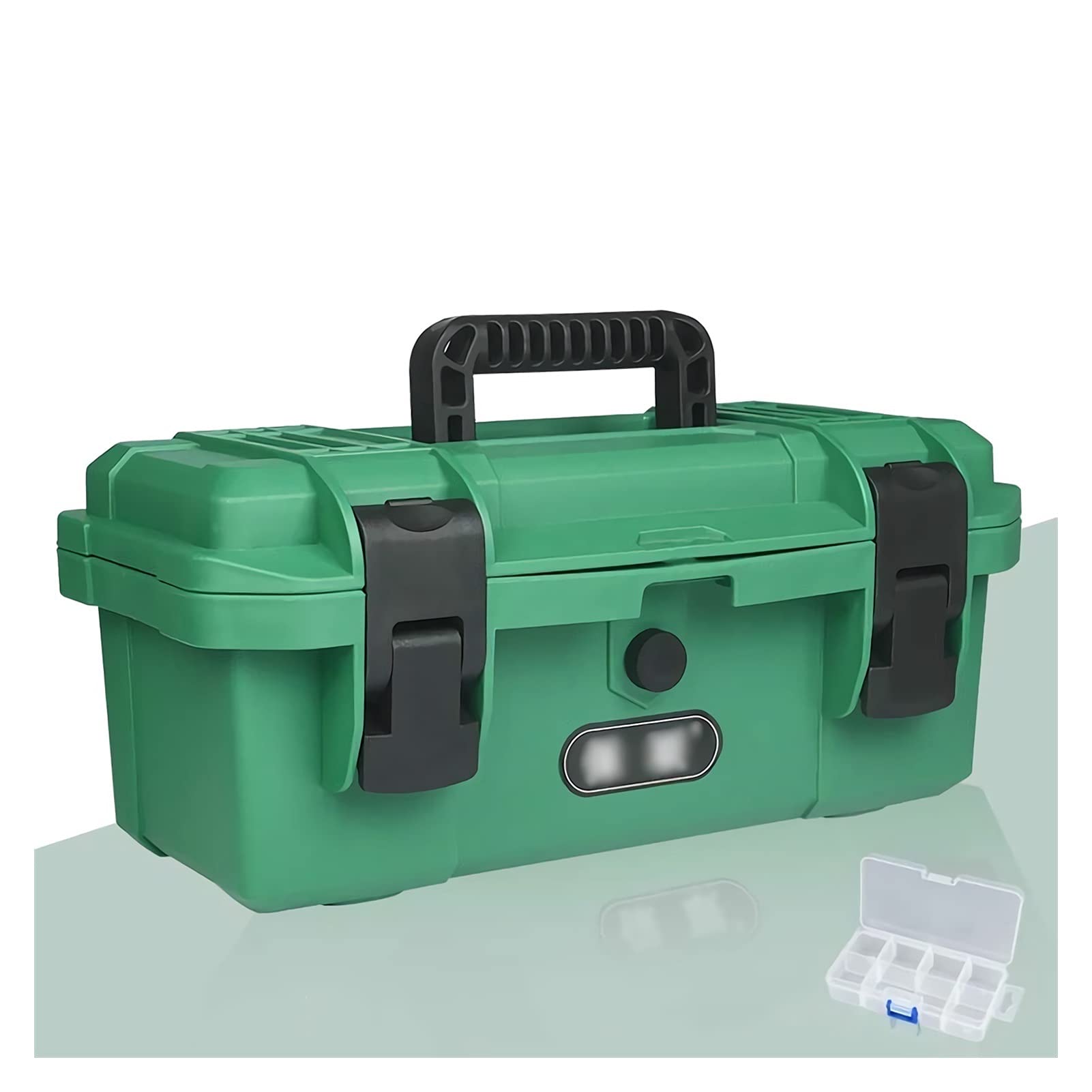 Multi-Function Plastic Storage Box with Handle & Removable Tray - Lightweight Tool Organizer for Home, Car Repair & DIY Projects - Portable Tool Case for Small Tools, Crafts & Office Supplies