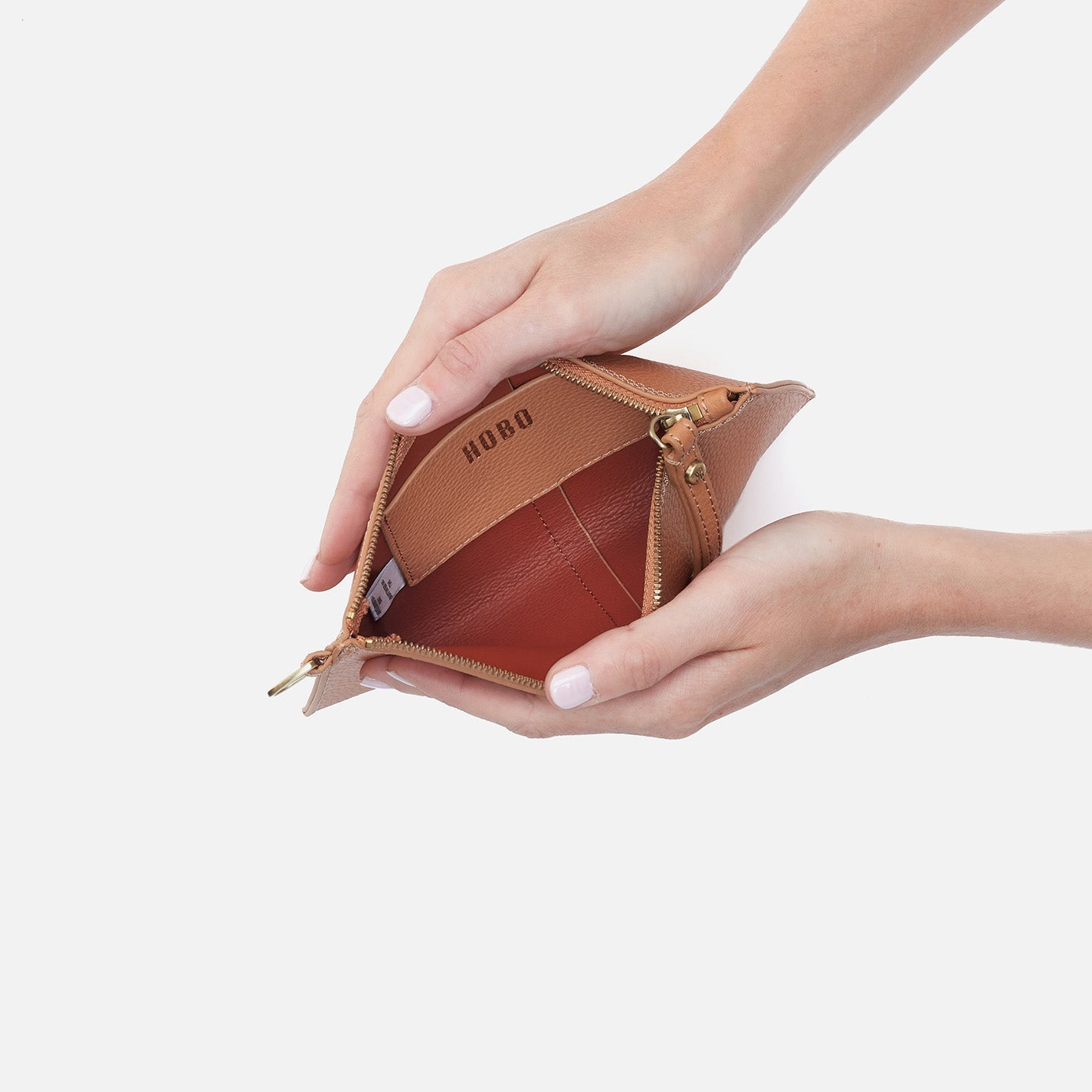 Vida Small Leather Pouch - Micro Pebbled Leather Crossbody Bag for Women - Perfect for Everyday Essentials, Travel & Shopping (Biscuit)