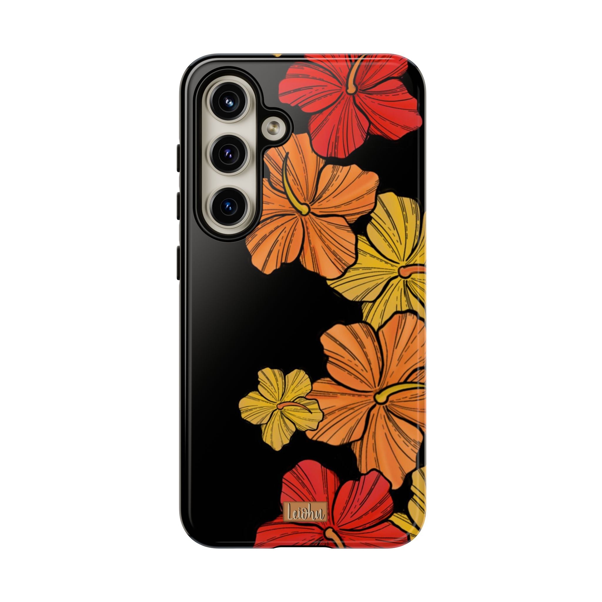 Vintage Hibiscus Pattern Samsung Galaxy Phone Case - Stylish Protective Cover for Galaxy S21/S20/S10/Note 20 - Perfect for Everyday Use, Travel & Gifting