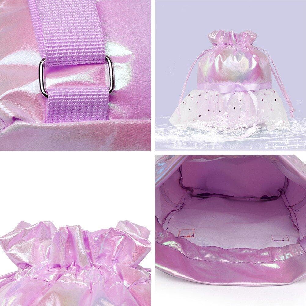 Waterproof Ballet Dance Backpack for Girls - Cute Drawstring Duffle Bag for Ballet Class, Dance Practice & Travel | Perfect Dance Bag for Ballet Shoes & Accessories