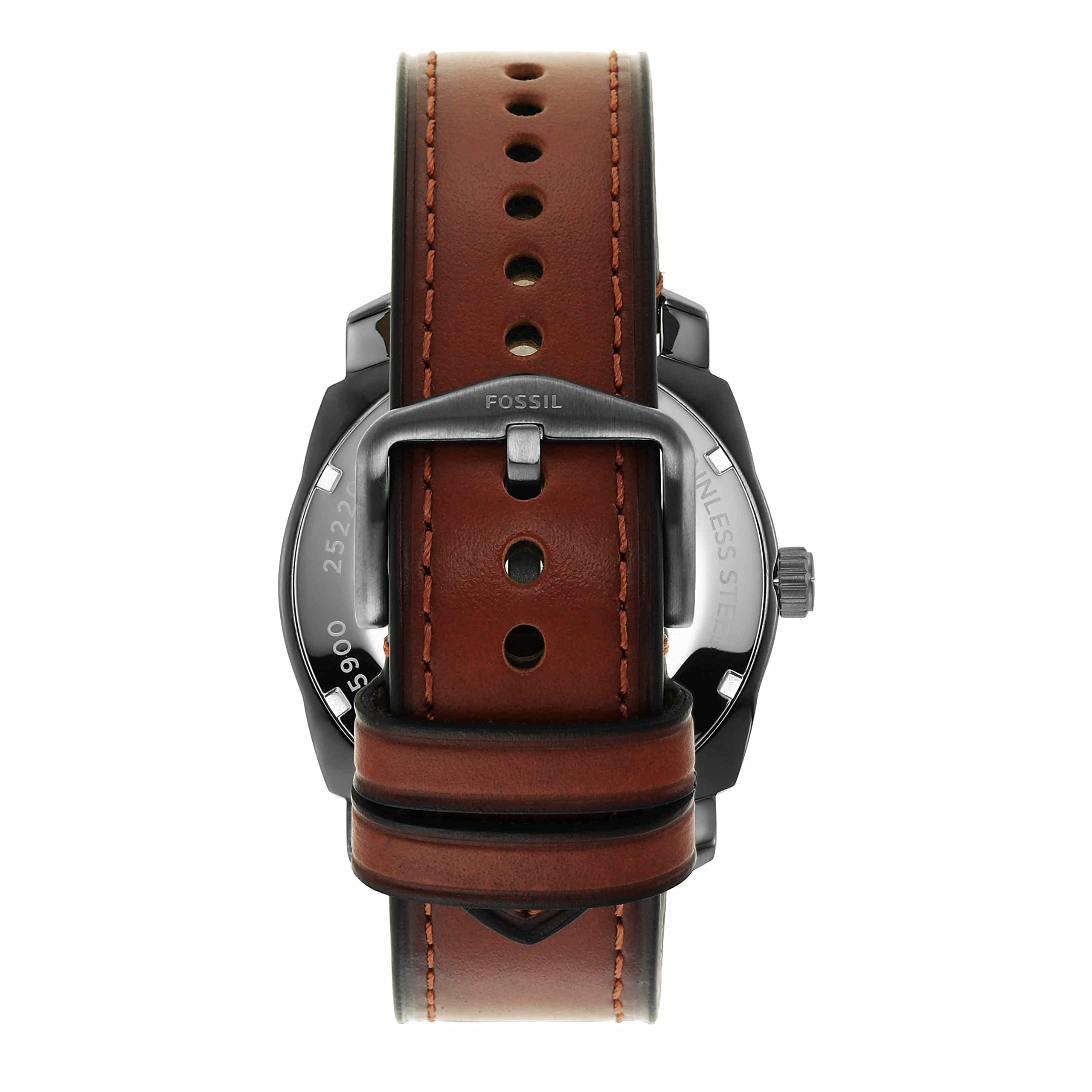 Fossil Machine Men's Stainless Steel Quartz Watch with Three-Hand Movement - Perfect for Business, Casual Wear & Everyday Use