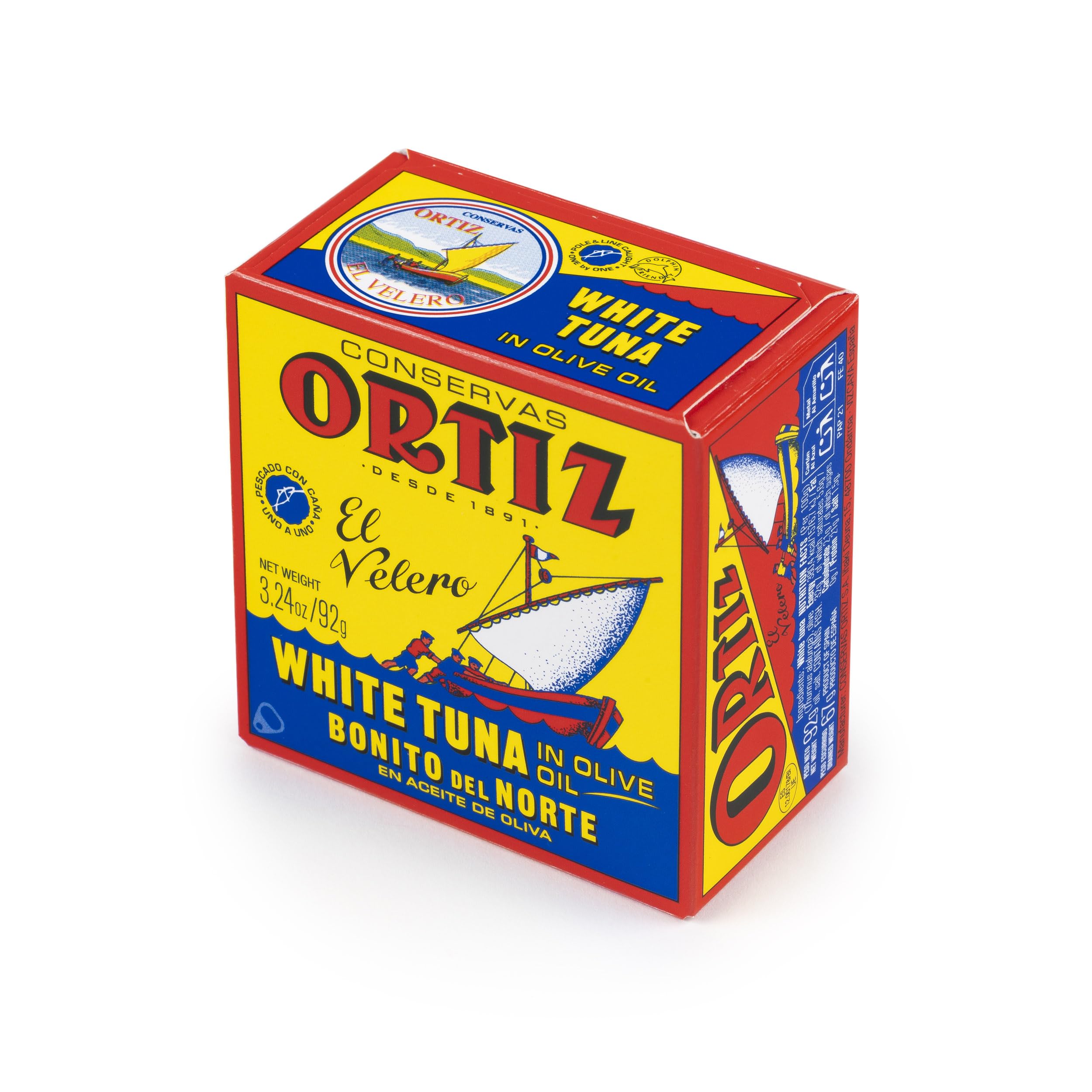 Premium Ortiz White Tuna in Olive Oil - Wild Caught Spanish Albacore, High Protein & Omega-3 Fatty Acids - Fresh Tender Slices for Salads, Pasta, Sandwiches & Tapas - No Mayo Needed - 3.24oz Cans (Pack of 10) - Perfect for Keto, Paleo & Mediterranean Diets