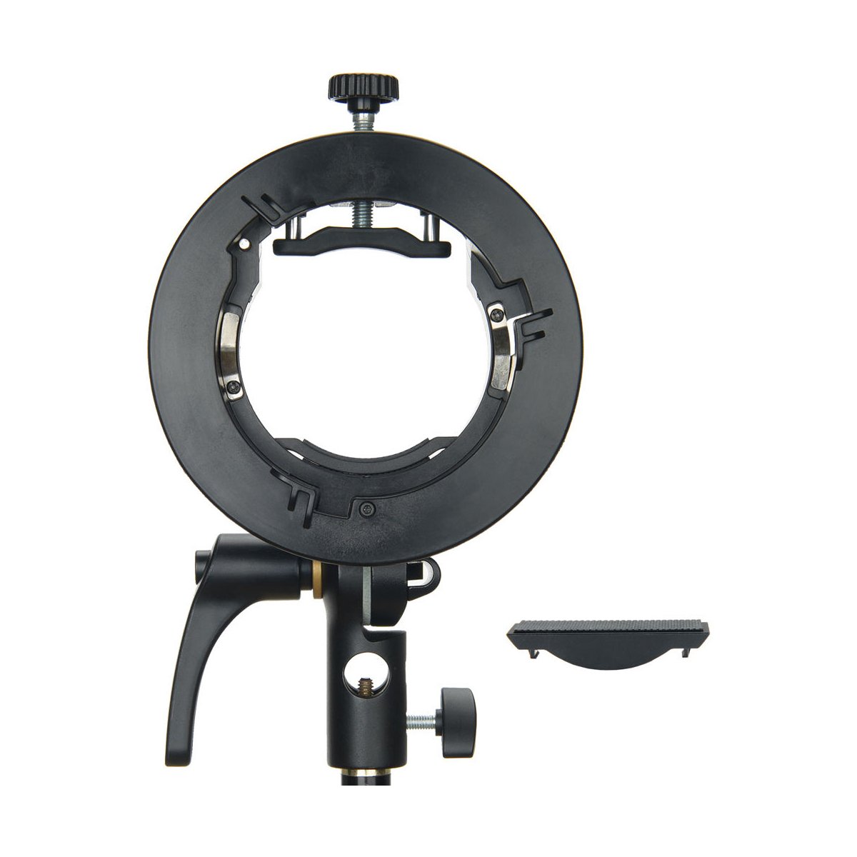 Godox S2 Speedlight Bracket with Bowens Mount - Universal Flash Holder for DSLR Cameras - Perfect for Studio Photography, Portrait Shoots & On-Location Lighting