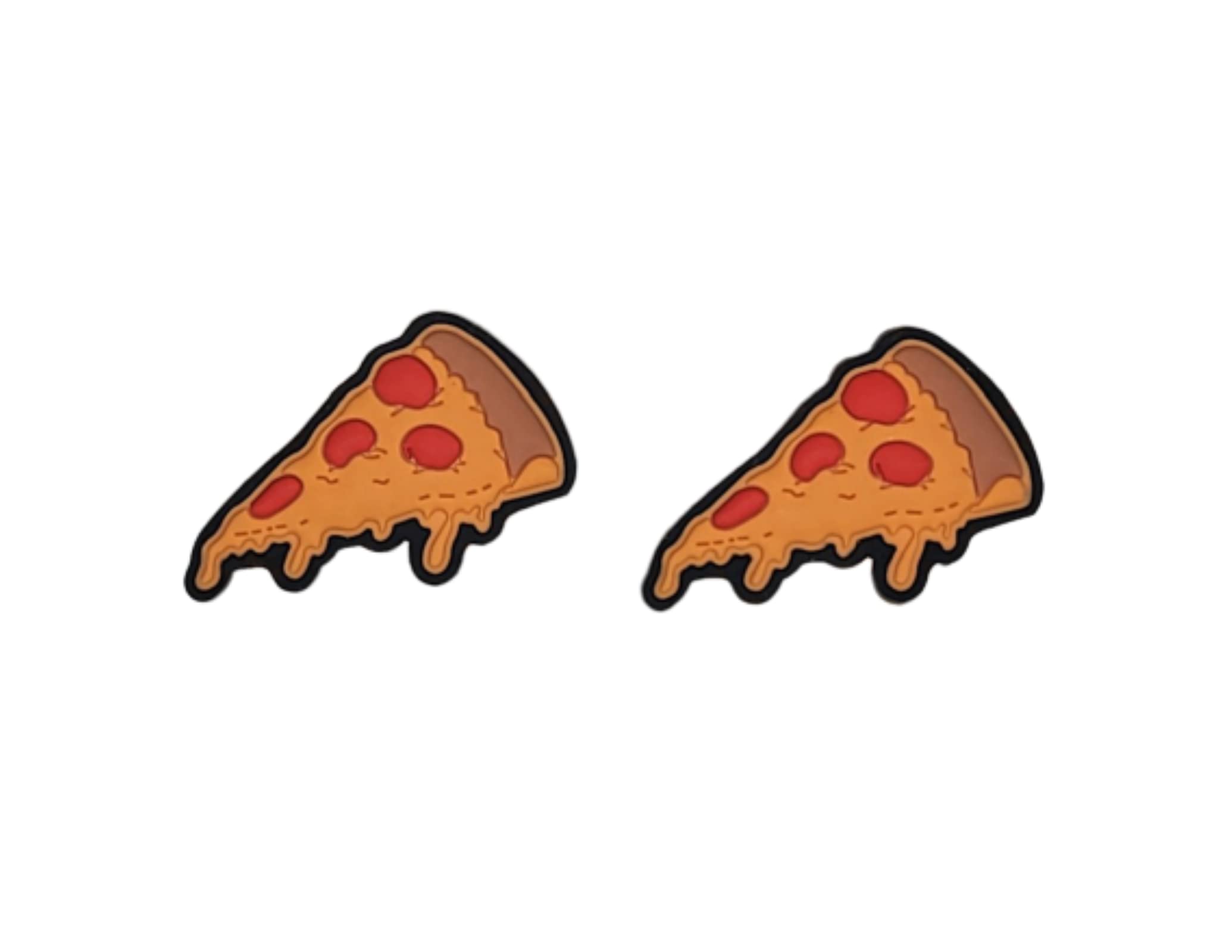 Pizza Shoe Charm for Crocs - 2 Pack Decorative Jibbitz Compatible with Crocs Clogs & Wristbands - Fun Accessories for Kids & Adults - Perfect for Parties, Gifts & Everyday Wear