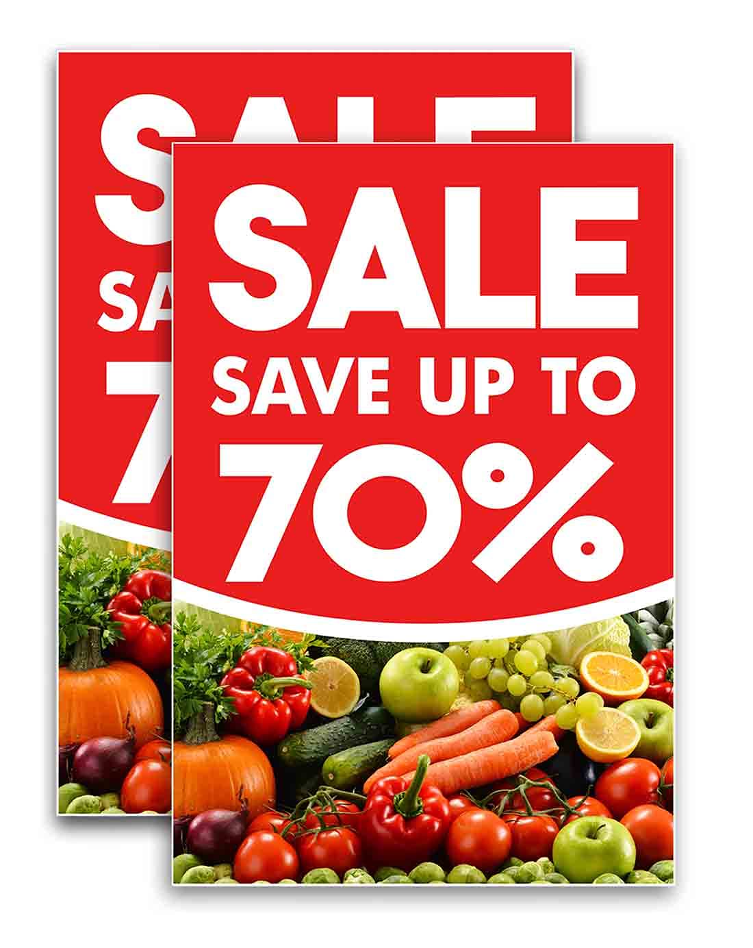 24x36 Vinyl Decal Pack of 2 - Grocery Store Decor