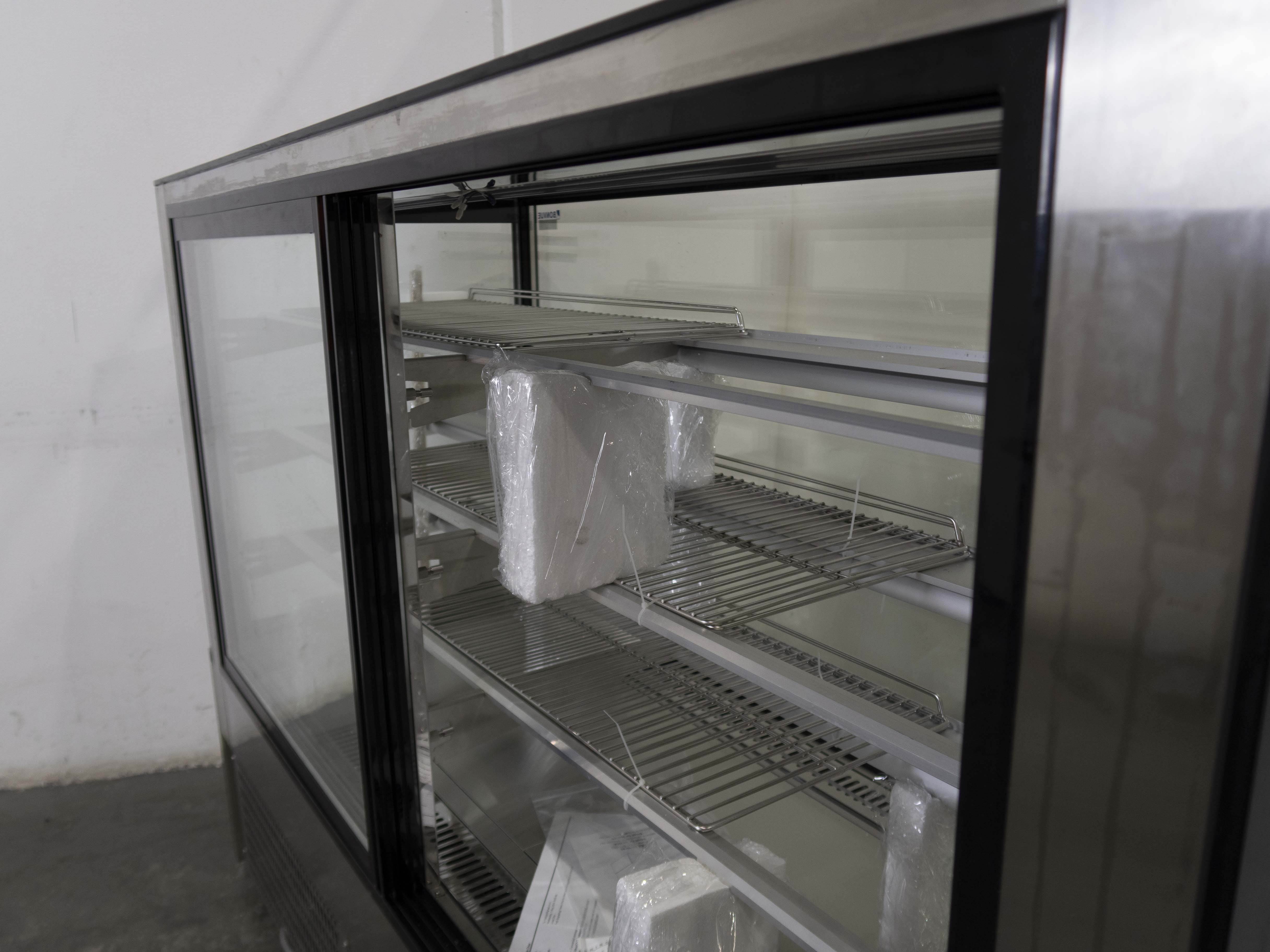 Bonvue SL860V Commercial Refrigerated Display Case - Energy Efficient Glass Door Merchandiser for Deli, Bakery & Grocery Store Use
