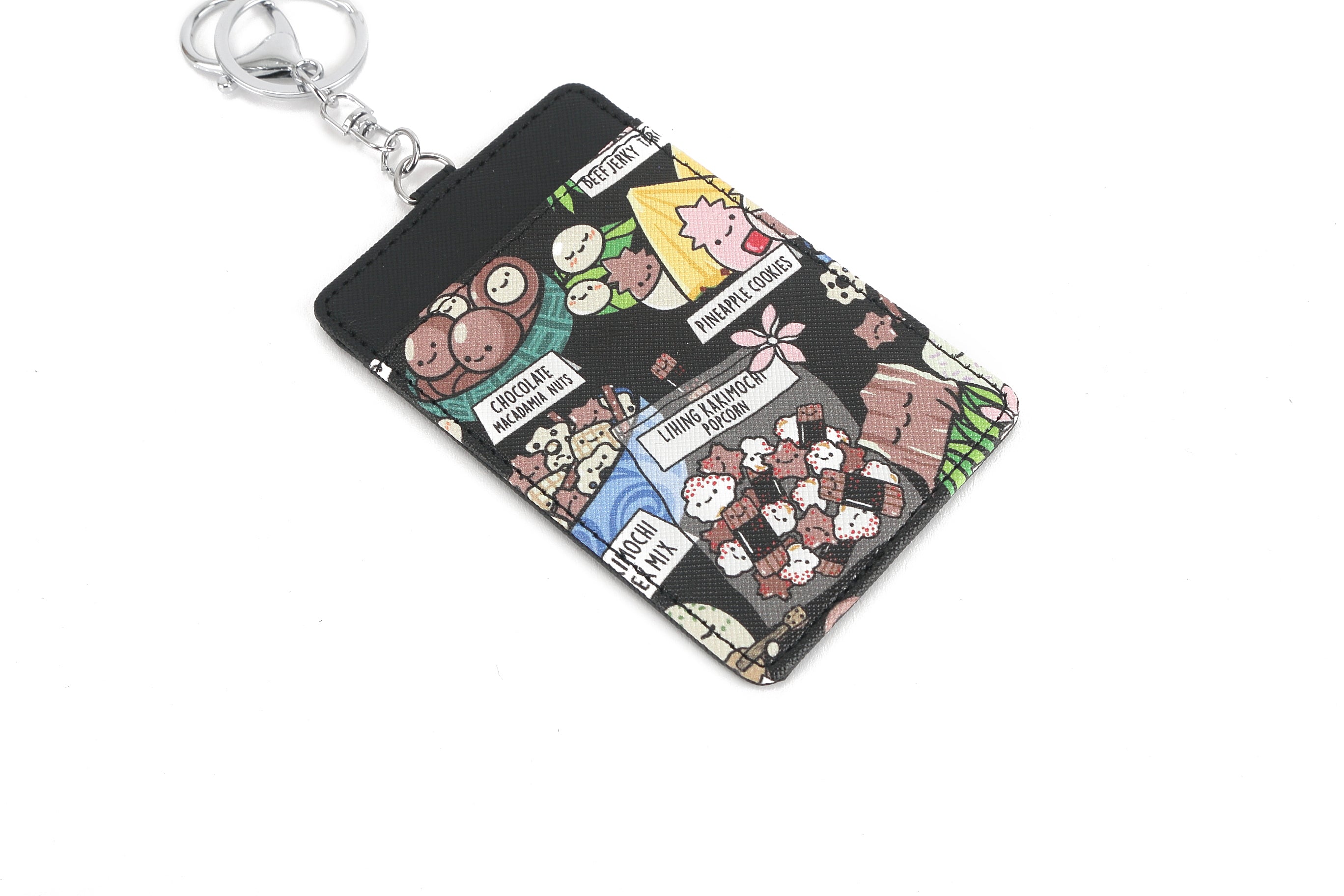 April Themed Card Case - Stylish Black Wallet for Credit Cards & IDs | Perfect for Travel, Shopping, and Everyday Use