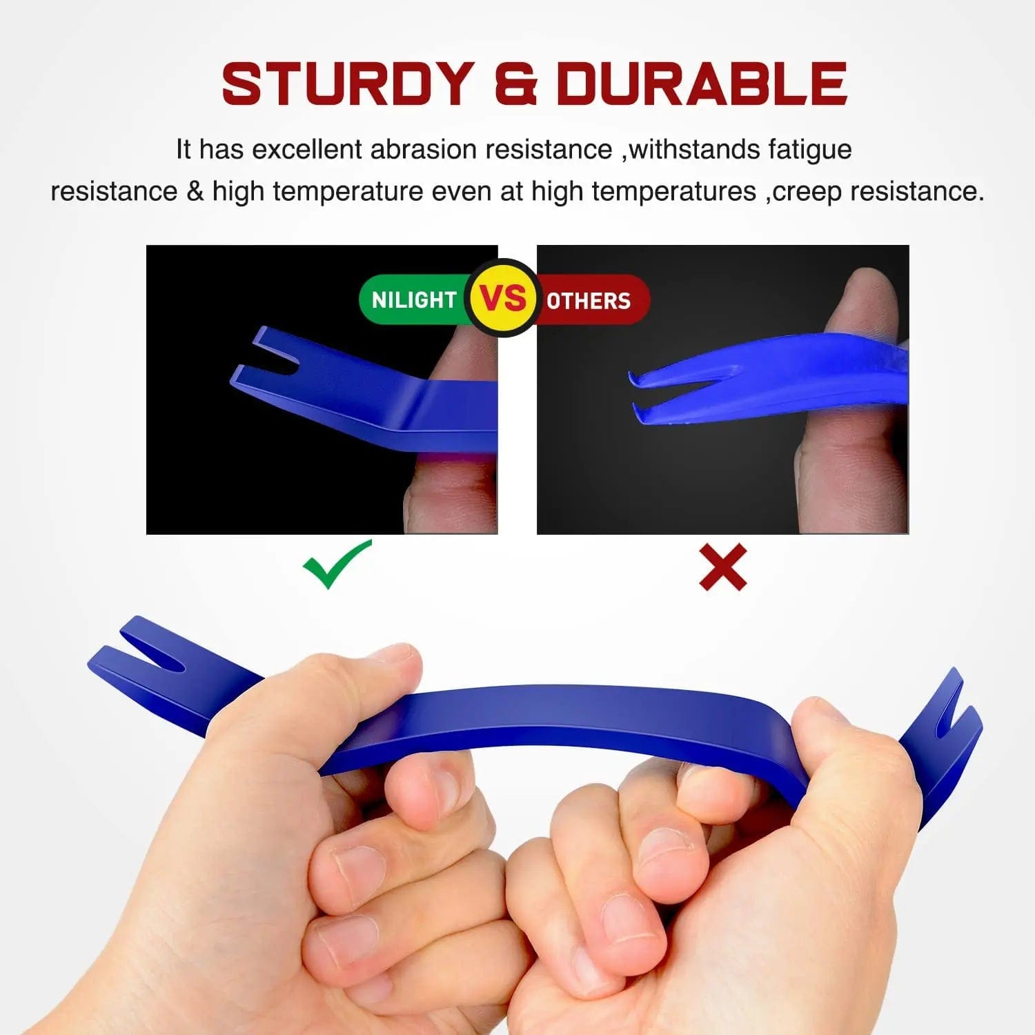 8-Piece Auto Trim Removal Tool Set - Blue - Perfect for Car Interior Panel & Dashboard Repair, DIY Auto Detailing