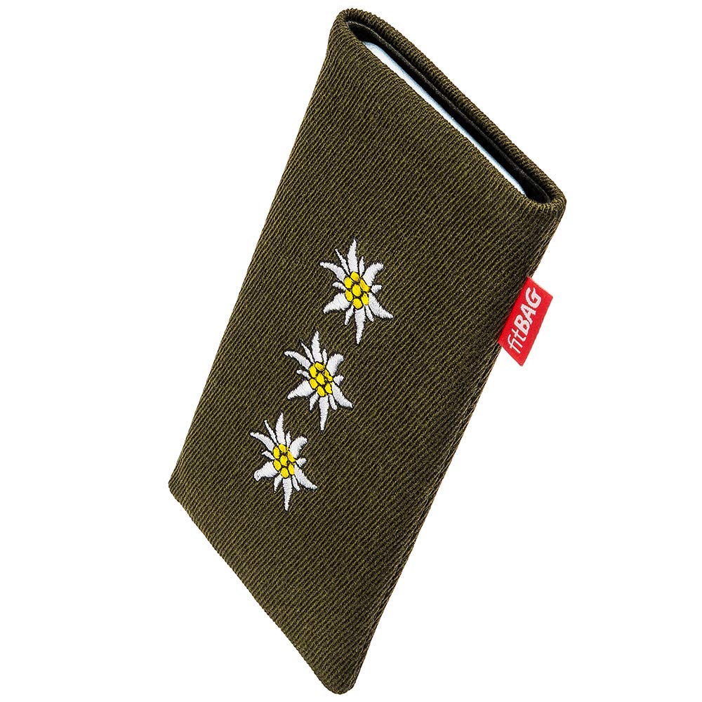 Premium Custom Tailored Edelweiss Sleeve Case for BlackBerry KEY2 / KeyTwo | German-Made Luxury Fabric Pouch with Microfiber Lining for Screen Protection & Cleaning | Perfect for Business Professionals & Travel Use