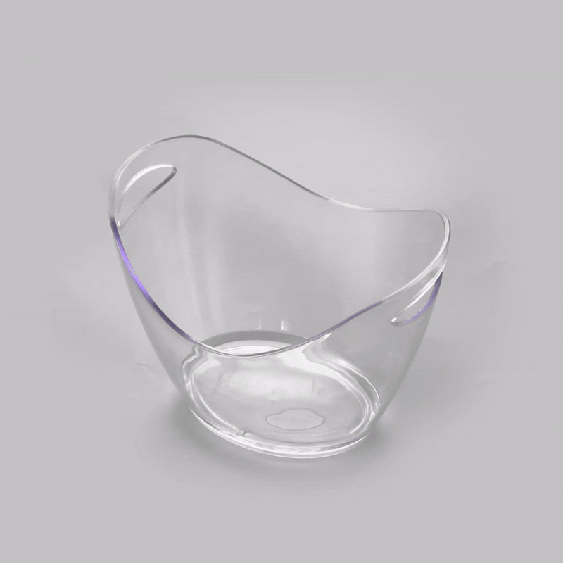 Bar Lux 3.7 Quart Clear Plastic Champagne & Wine Chiller Bucket - 10.75