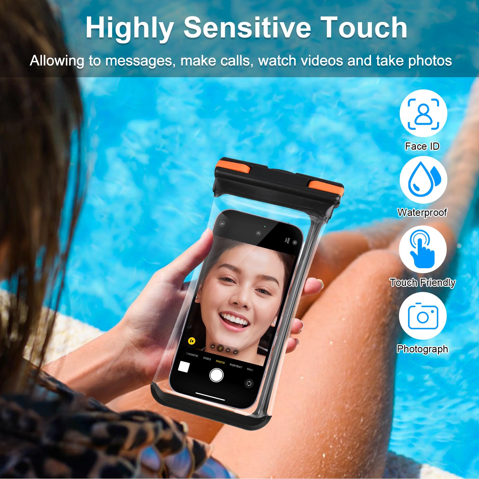 Waterproof Phone Pouch IPX8 - Universal Dry Bag for iPhone 15 Pro Max/14 Pro/13 & Galaxy S24/S23 Ultra (Fits Up to 6.9