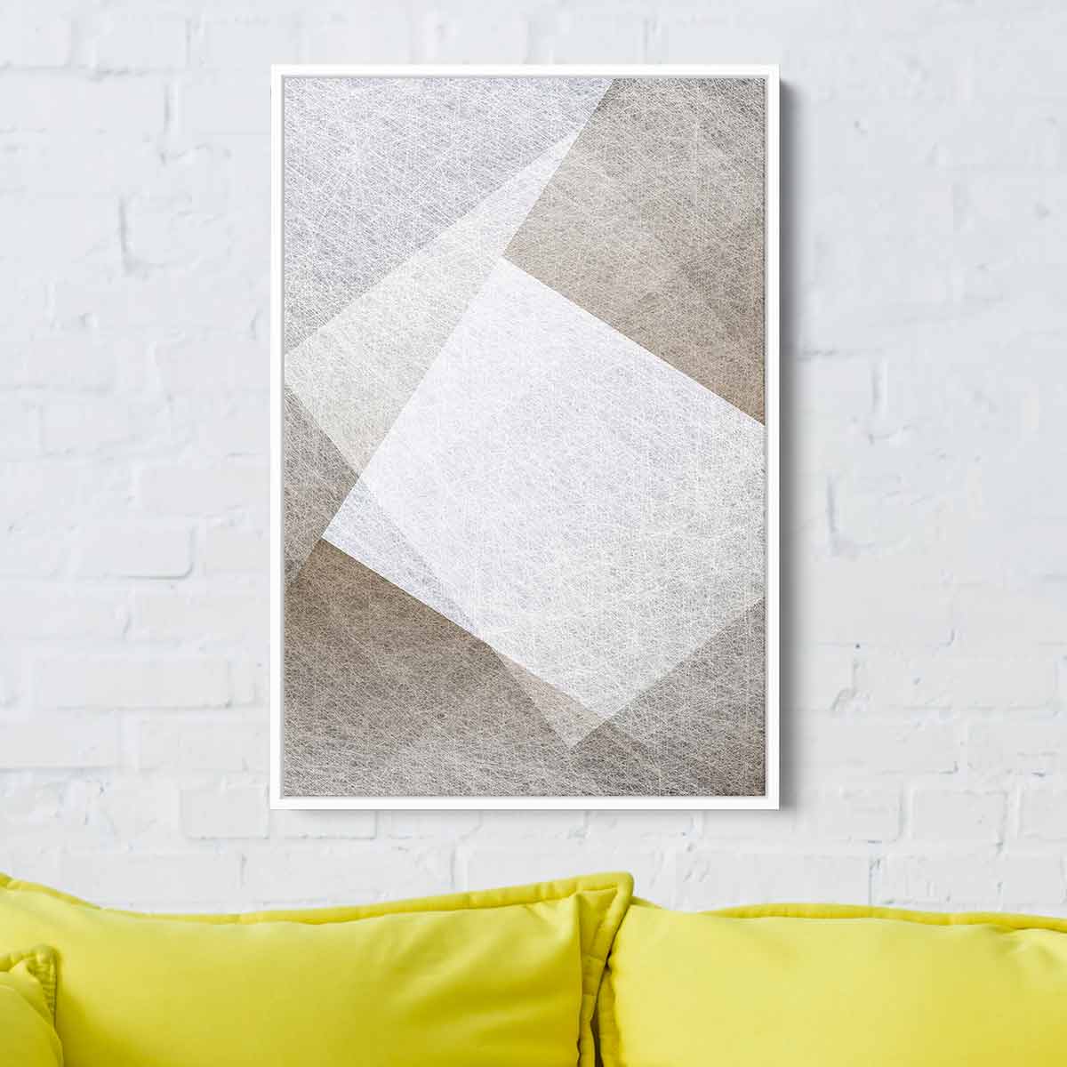 Grey Abstract Wall Art Canvas Painting - Modern Home Decor for Living Room, Bedroom & Office (4529)