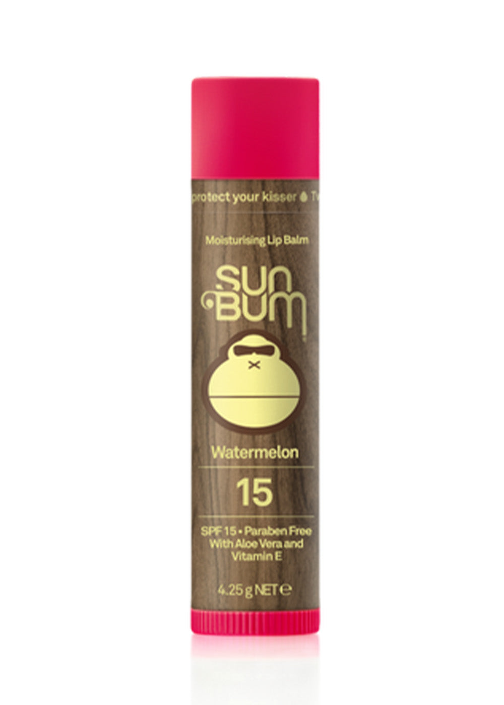 Sun Bum SPF 15 Lip Balm Watermelon Flavor - Moisturizing & Sun Protection for Dry Lips - Perfect for Beach, Hiking & Outdoor Activities