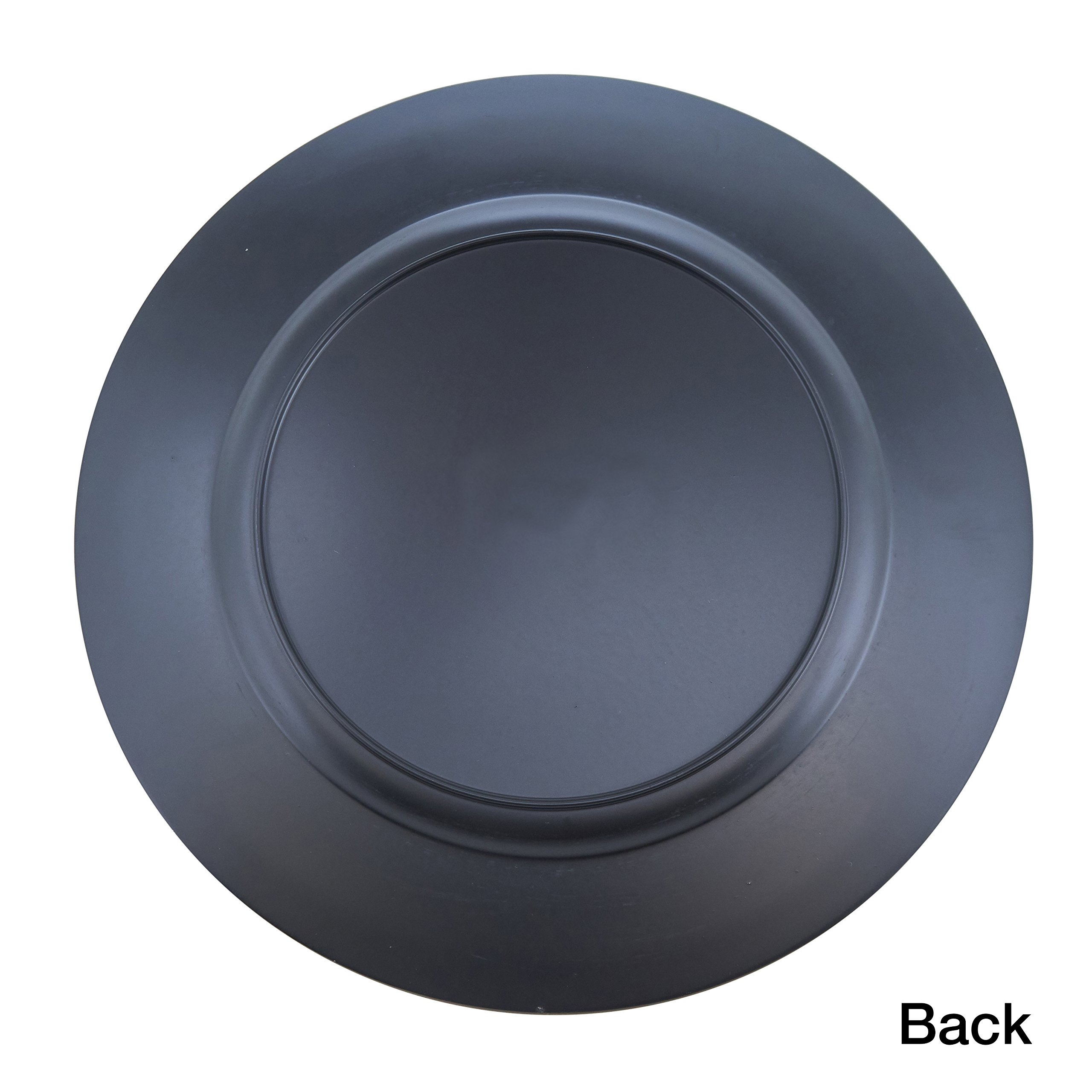 SARO LIFESTYLE 4-Pack Copper Charger Plates - Elegant Classic Design for Wedding, Party & Formal Dining Decor - 12 Inch Round Decorative Placemats for Table Setting