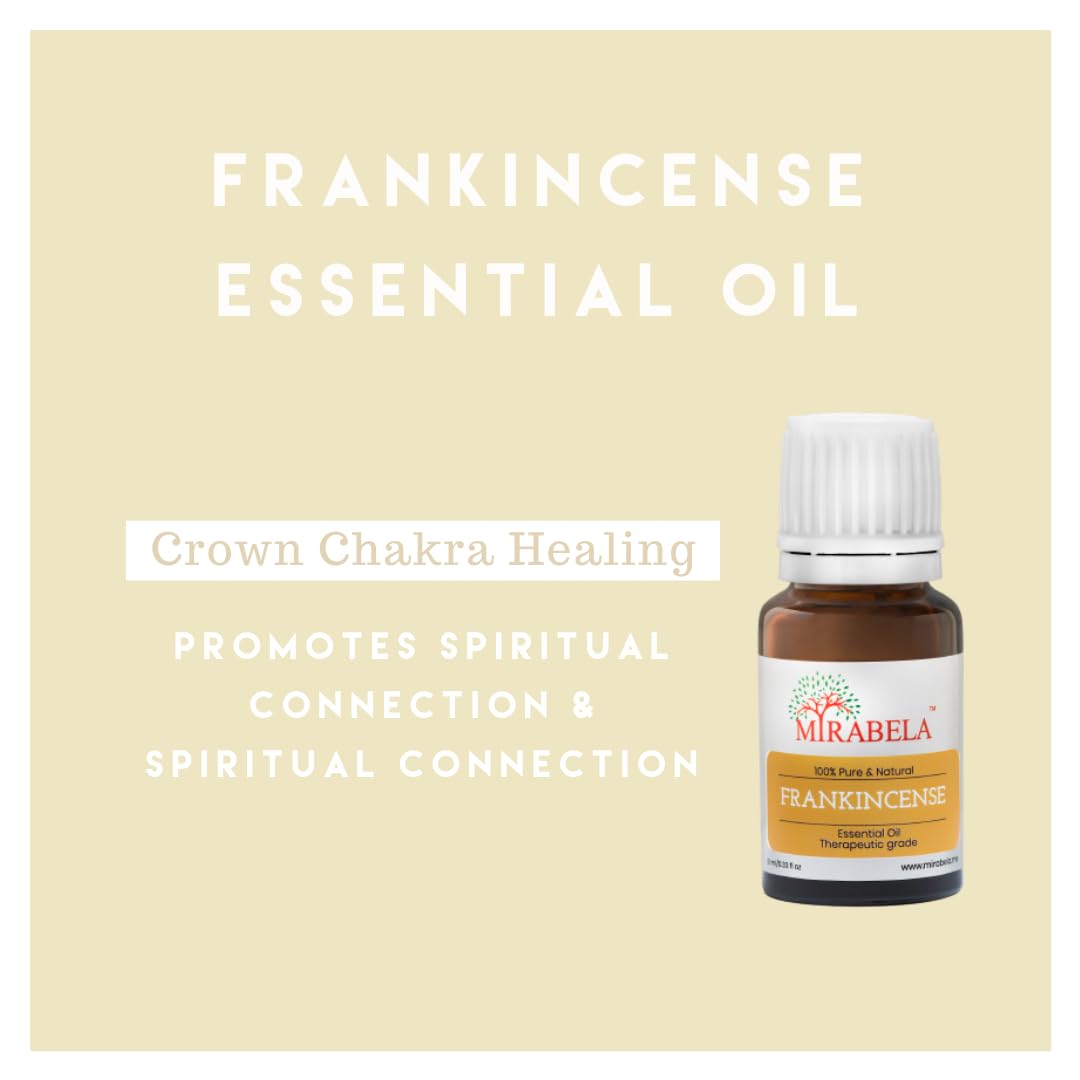 Premium Frankincense Essential Oil (Loban Oil) - 100% Pure, Natural, Undiluted for Skin Care, Aromatherapy & Meditation | Reduces Wrinkles & Fine Lines | Chakra Healing & Relaxation | 10ml Bottle | Perfect for Facial Treatments, Massage & Spiritual Practices