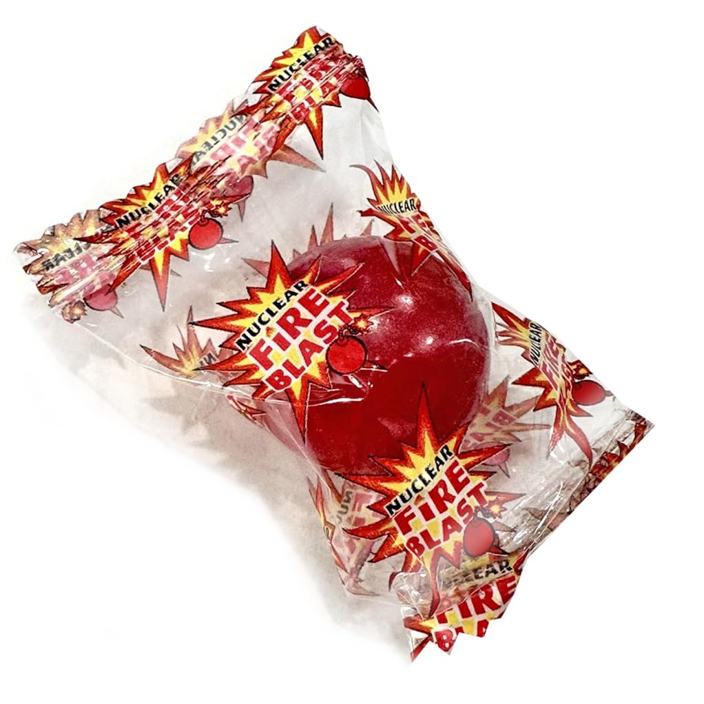SweetGourmet Medium Fireballs Candy - Nuclear Fire Blast Extremely Spicy Wrapped Hard Candy (2 Pounds) - Perfect for Halloween Treats, Party Favors & Spicy Candy Lovers