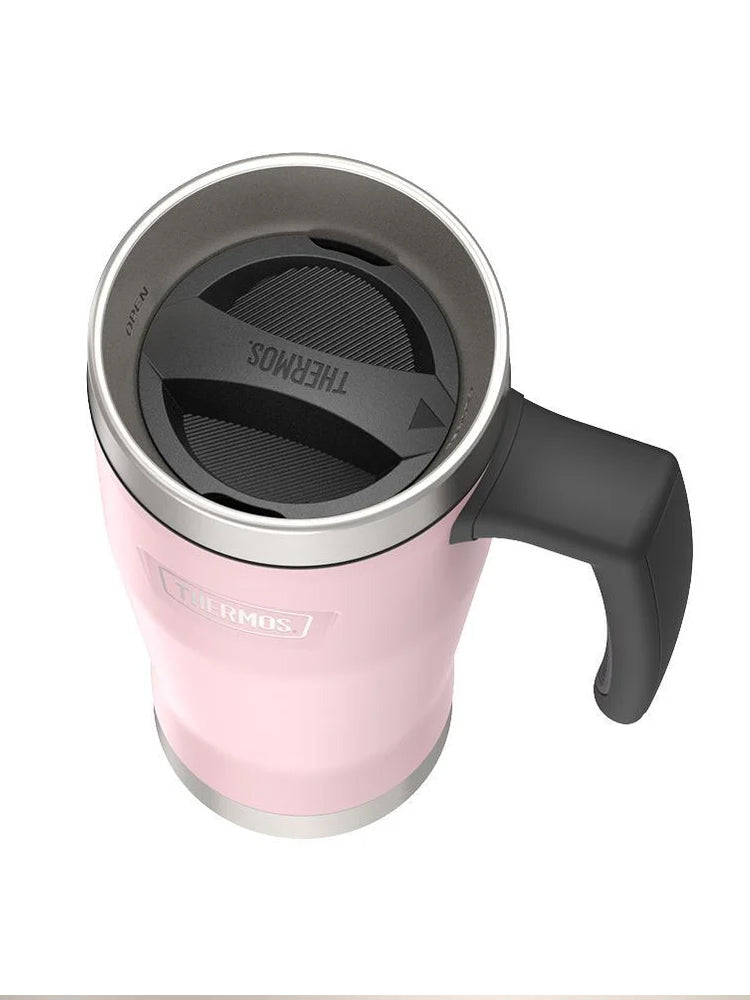 16oz Icon Stainless Steel Mug - Vacuum Insulated Travel Coffee Tumbler with Lid, Leakproof & Sweatproof - Perfect for Hot/Cold Drinks, Camping, Office & Gym Use