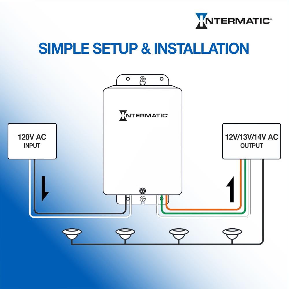 Intermatic PX300 300W Pool Light Transformer 12V/13V/14V - Waterproof Power Supply for Pool Lights, Spa Lights & Landscape Lighting - Circuit Protection Safety - Stainless Steel Beige - Perfect for Backyard, Garden & Outdoor Lighting Projects
