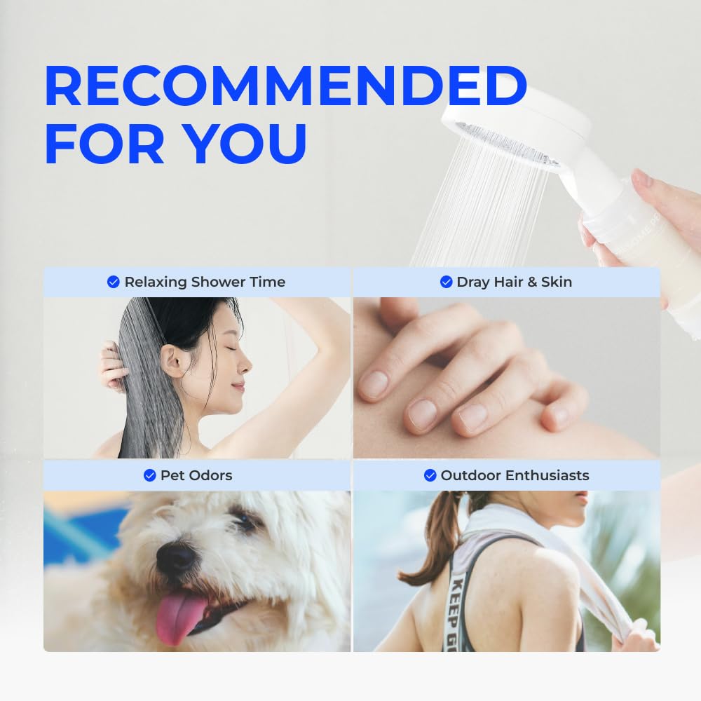 BODYLUV Puresome Perfume Vitamin C Shower Filter - Chlorine Removal & Vitamin Water Purification System with Refreshing Pacific Ocean Scent | for Soft Skin & Relaxing Shower Experience