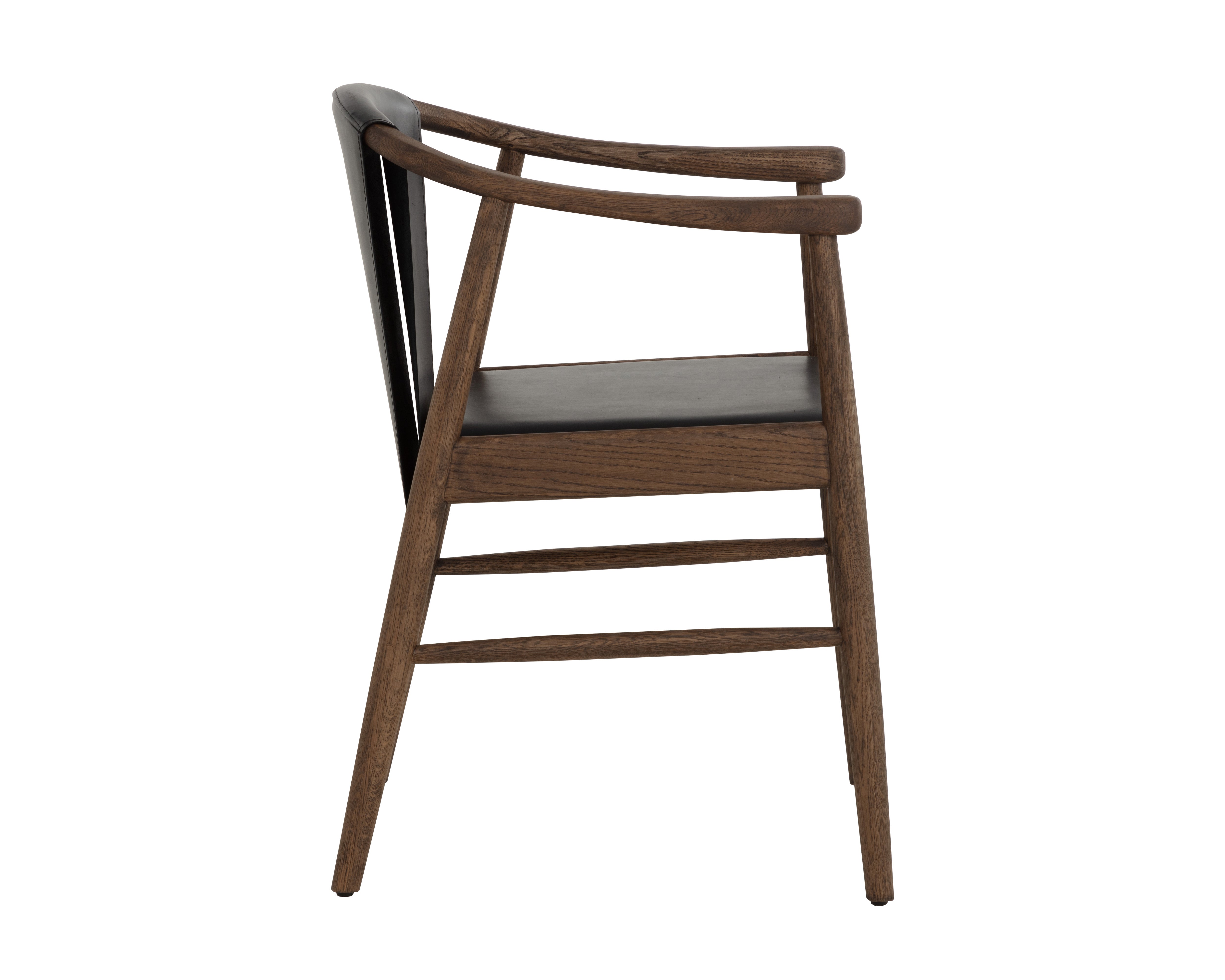 Stylish Aran Dining Armchair with Premium Onyx Leather Upholstery - Perfect for Modern Dining Rooms & Kitchen Breakfast Nooks