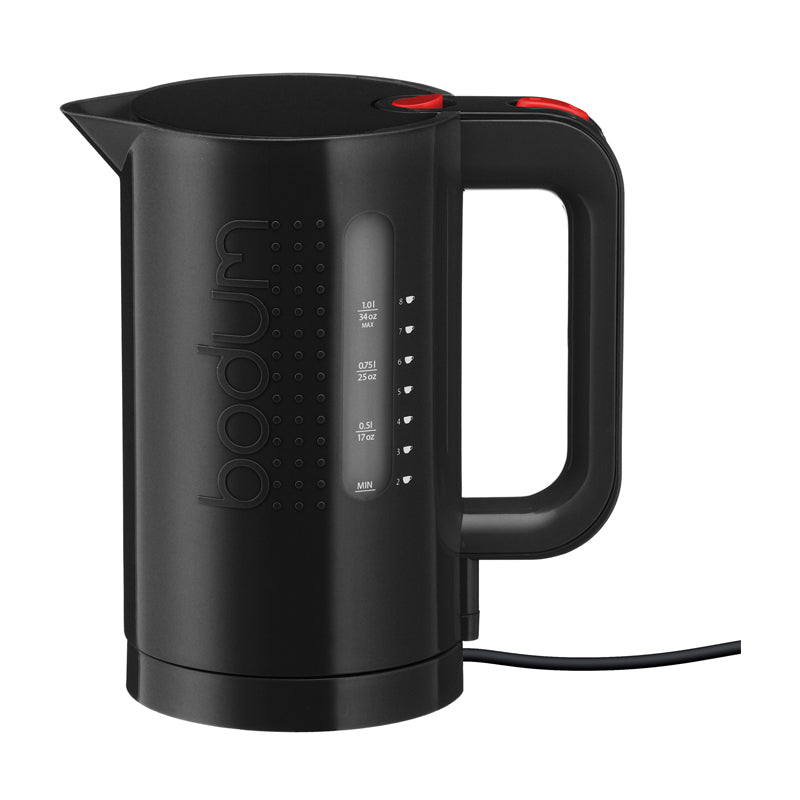 Bodum Bistro Electric Water Kettle - 1.7L Fast Boiling Stainless Steel Tea Kettle with Auto Shut-Off & Cordless Base - Perfect for Coffee, Tea, and Instant Meals in Home or Office