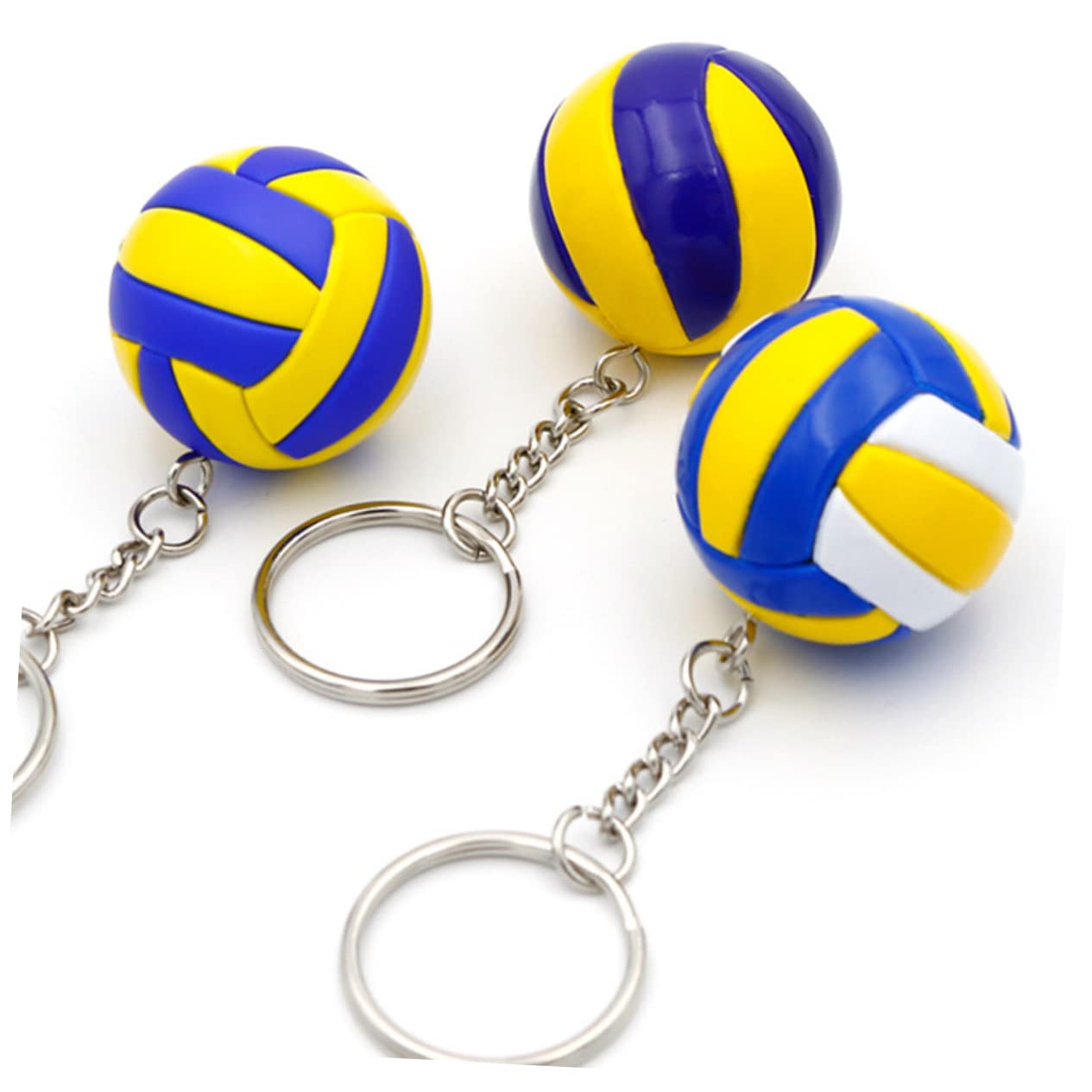 10 Pcs Volleyball Keychain Set - Mini Volleyball Model Toy, Alloy Car Keychain & Hanging Pendant for Volleyball Lovers - Perfect for Sports Fans, Team Gifts, and Backpack Accessories