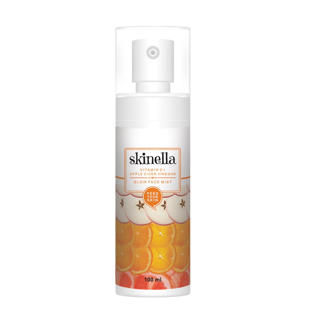 Skinella Vitamin C + Apple Cider Vinegar Glow Face Mist - 100ml | Hydrating Facial Spray for Brightening & Anti-Aging | Perfect for Daily Skincare Routine & On-the-Go Refreshment