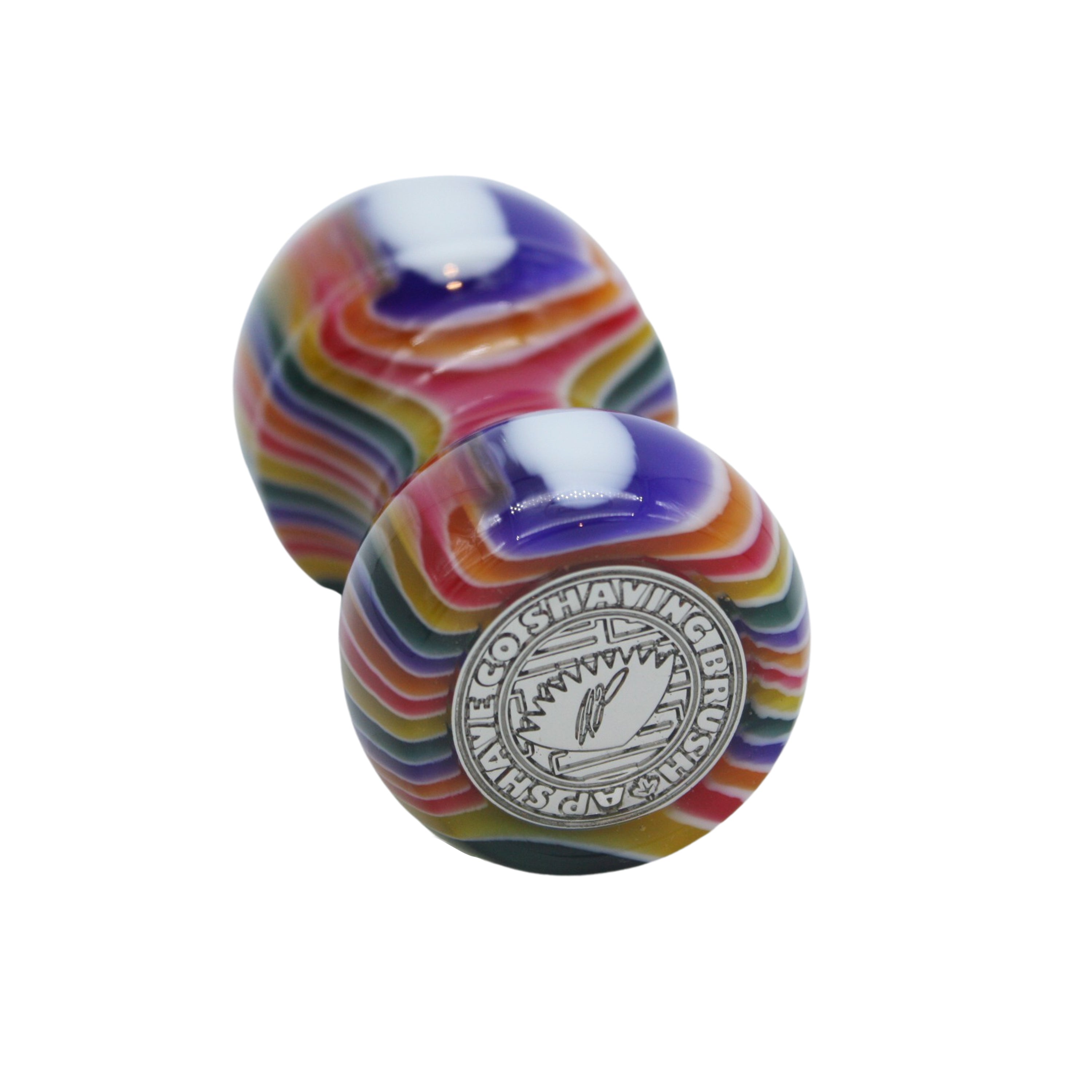 Handcrafted Candy Stripe Shaving Brush Handle for 24mm & 26mm Knots - Premium Wet Shaving Accessory for Men's Grooming & Luxury Bathroom Decor