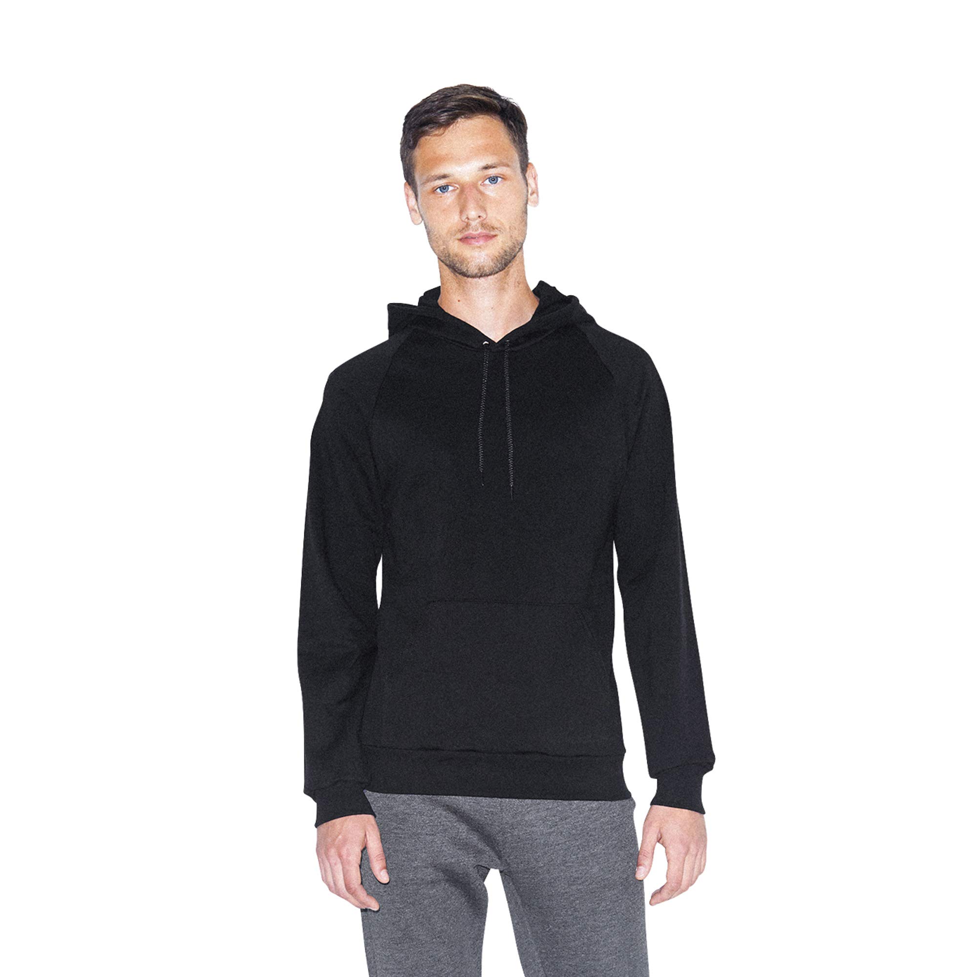 American Apparel Men's California Fleece Long Sleeve Pullover Hoodie - Soft & Cozy Sweatshirt for Casual Wear, Gym, and Outdoor Activities