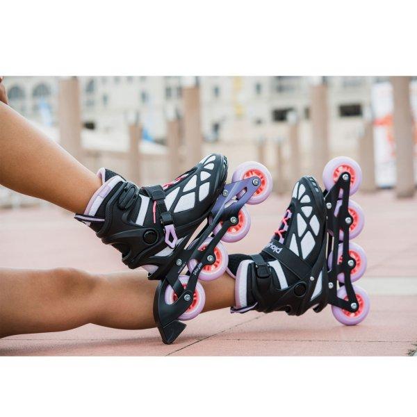Playlife Lancer 84 Inline Skates for Adults - White Rollerblades for Men & Women - Perfect for Fitness, Outdoor Skating & Urban Commuting