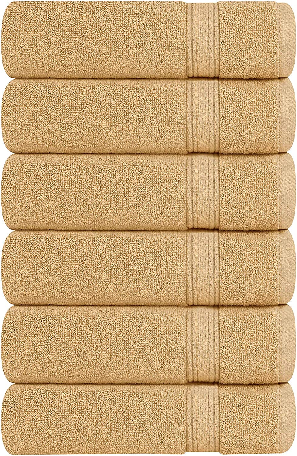 Utopia Towels 72 Pack Premium Hand Towels Set, 16 x 28 Inches 100% Ring Spun Cotton - Ultra Soft & Highly Absorbent 600GSM Bath Towels for Bathroom, Gym, Shower, Hotel & Spa - Perfect for Home, Travel & Luxury Self-Care (Beige)