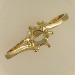 14K Solid White or Yellow Gold Round Pre-Notched Blank Ring Shank (4mm, 5mm, 6mm, 7mm) - Size 5,6,7,8 - Perfect for Jewelry Making, Engagement Rings & Wedding Bands