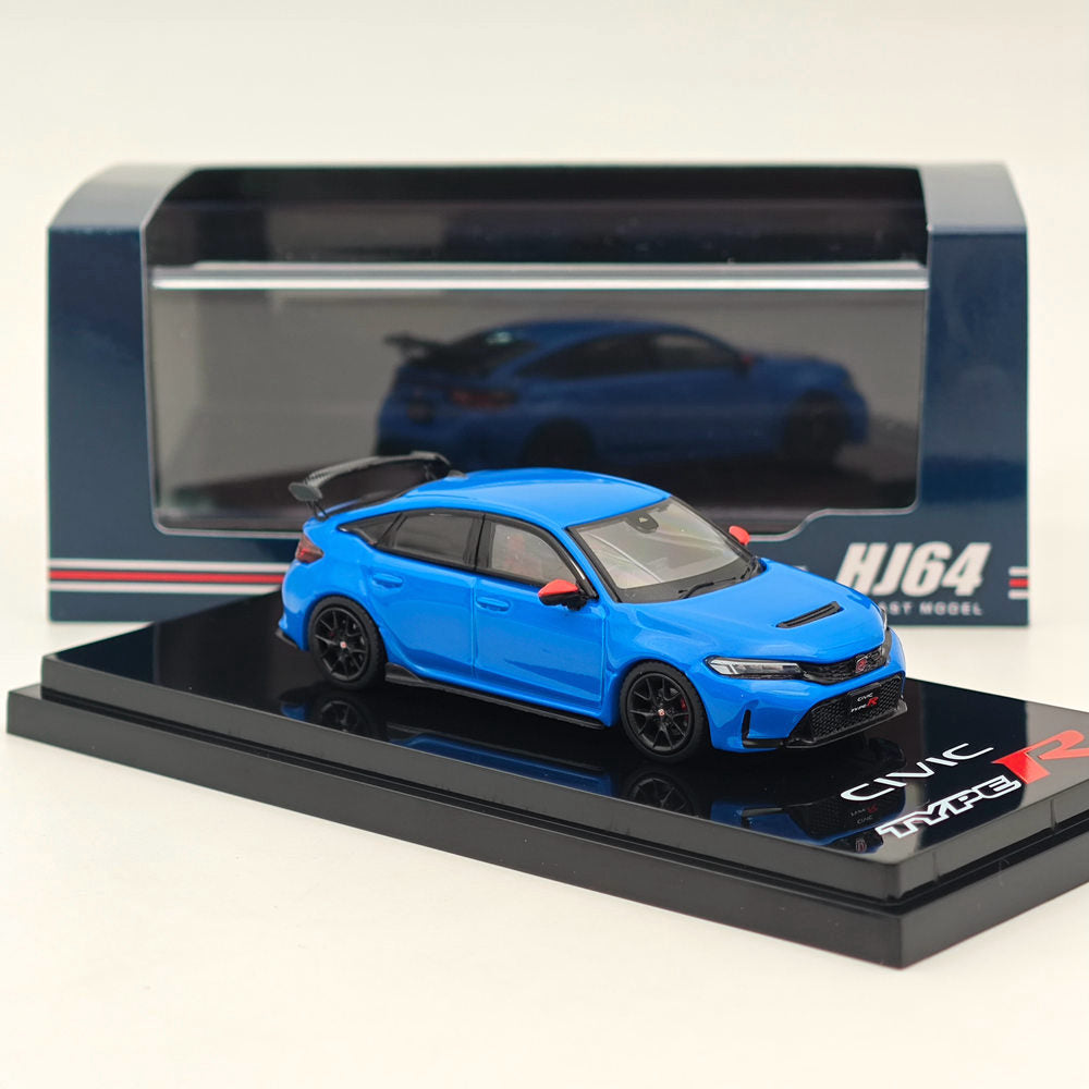 1/64 Scale Hobby Japan Honda Civic Type R (FL5) Blue Diecast Model Car - Collectible Miniature Vehicle for Display, Gifts & Racing Enthusiasts