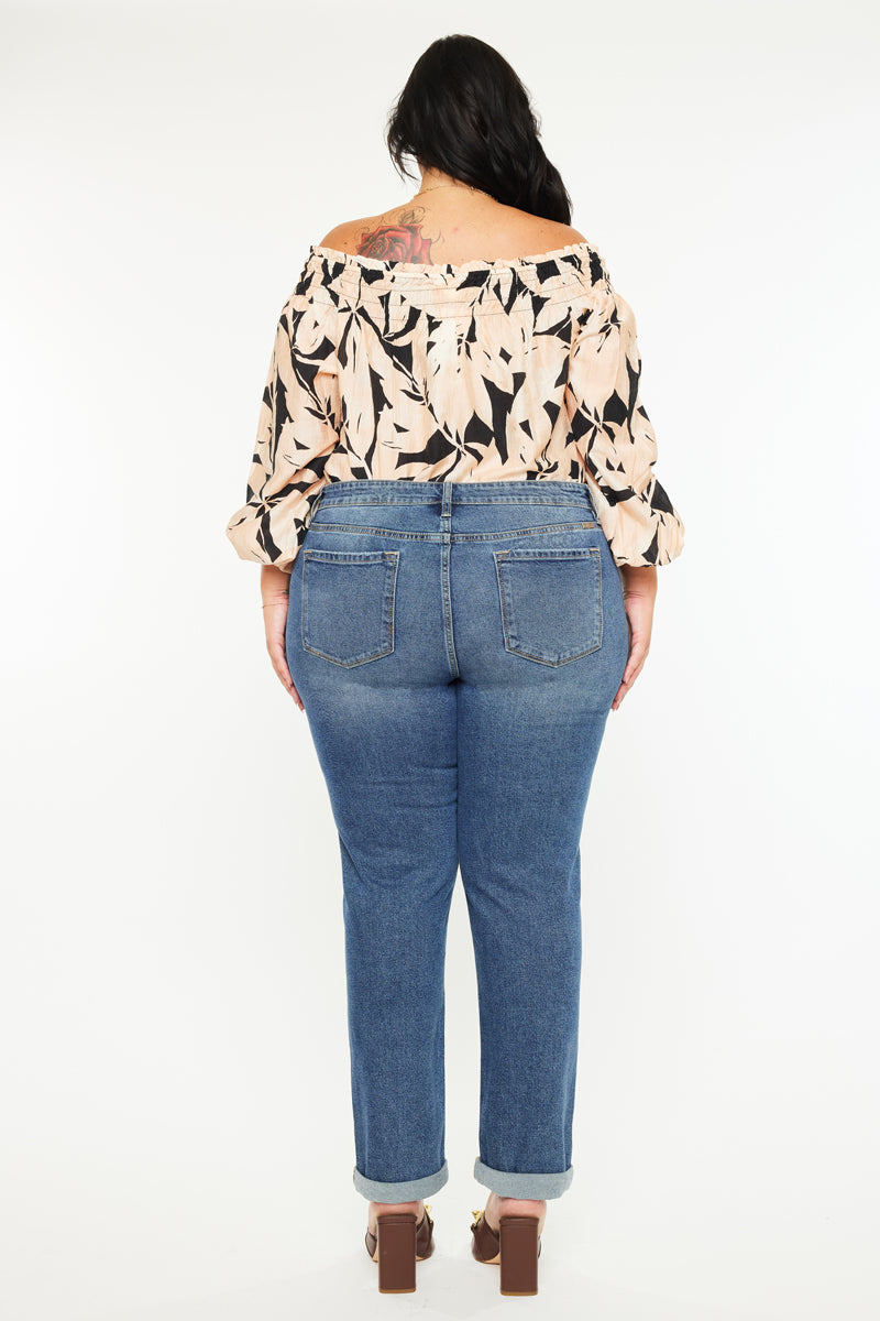 Harper Essentials Mid Rise Slim Straight Jeans for Women - Plus Size Denim Pants, Comfortable & Stylish for Casual Wear, Office, and Everyday Outfits