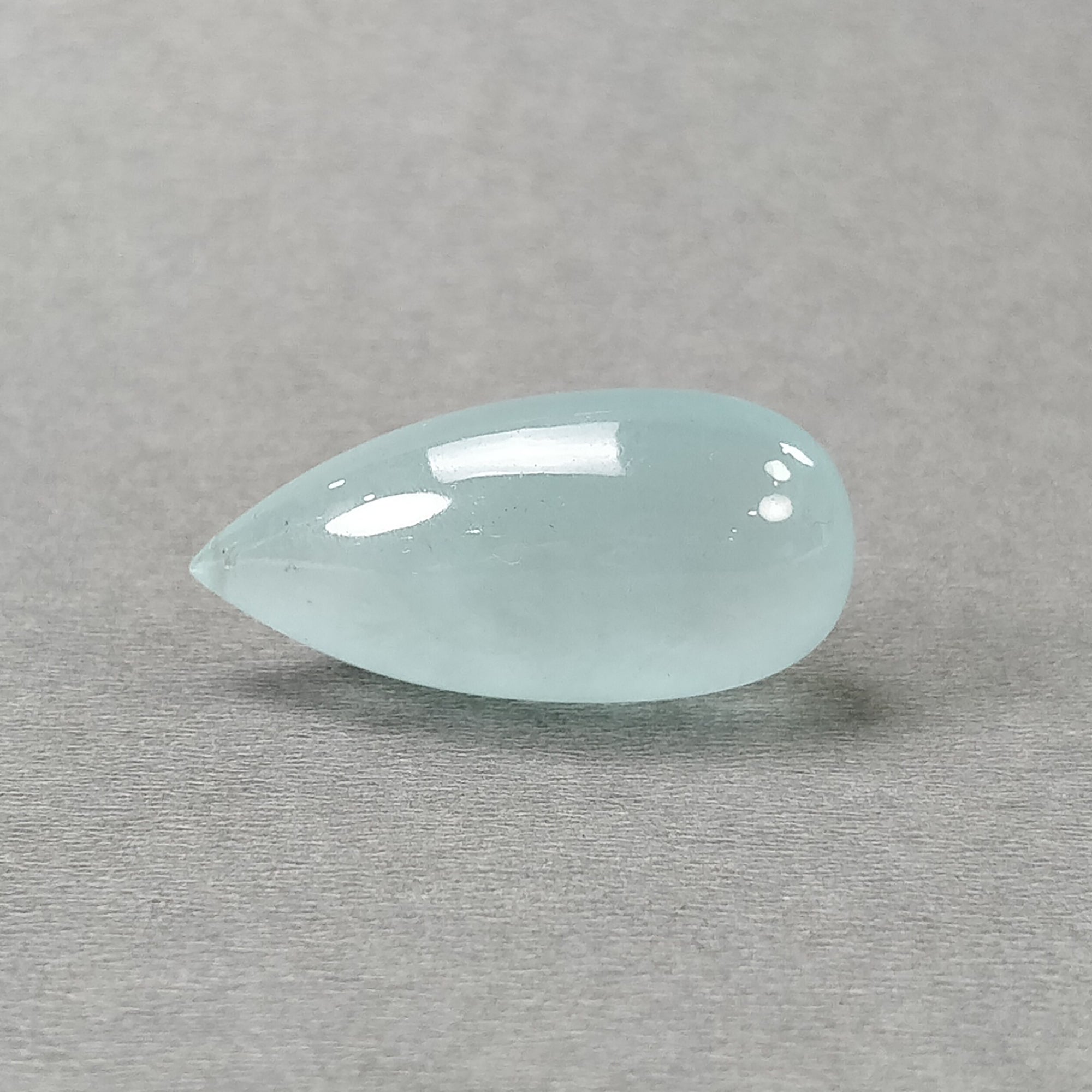 Natural Blue Aquamarine Gemstone Cabochon - 60.20cts Untreated Teardrop Shape with Hole (34.5mm) for Jewelry Making, Pendants & DIY Craft Projects - Healing Stone Collection