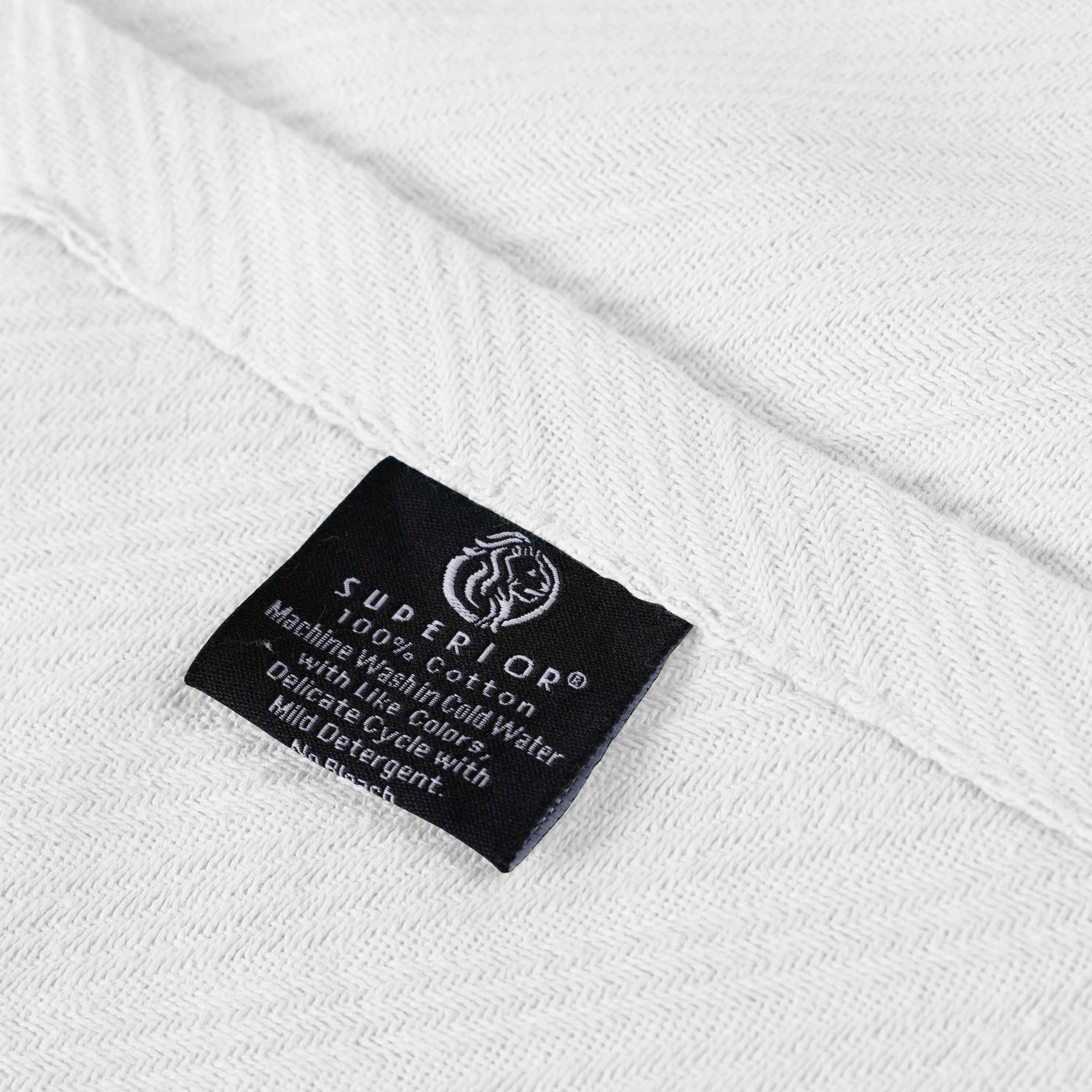 Soft Milan Cotton Textured Striped Lightweight Woven Blanket - Perfect for Sofa, Bed & Outdoor Picnics - Breathable & Cozy Throw