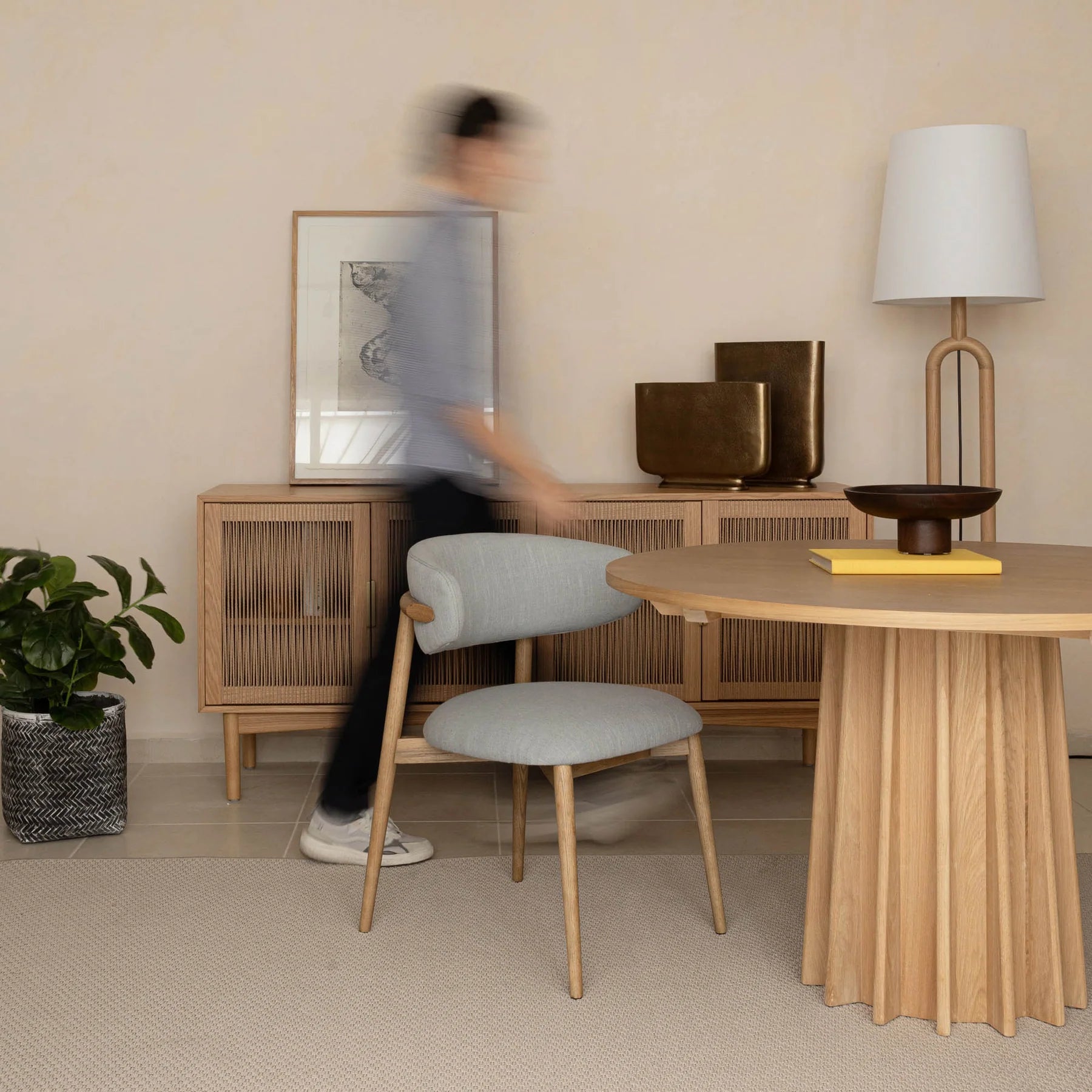 Handcrafted Wooden Sculpture Dining Table - Modern Artisan Design for Elegant Home Decor | Perfect for Dining Rooms, Living Spaces & Luxury Interiors